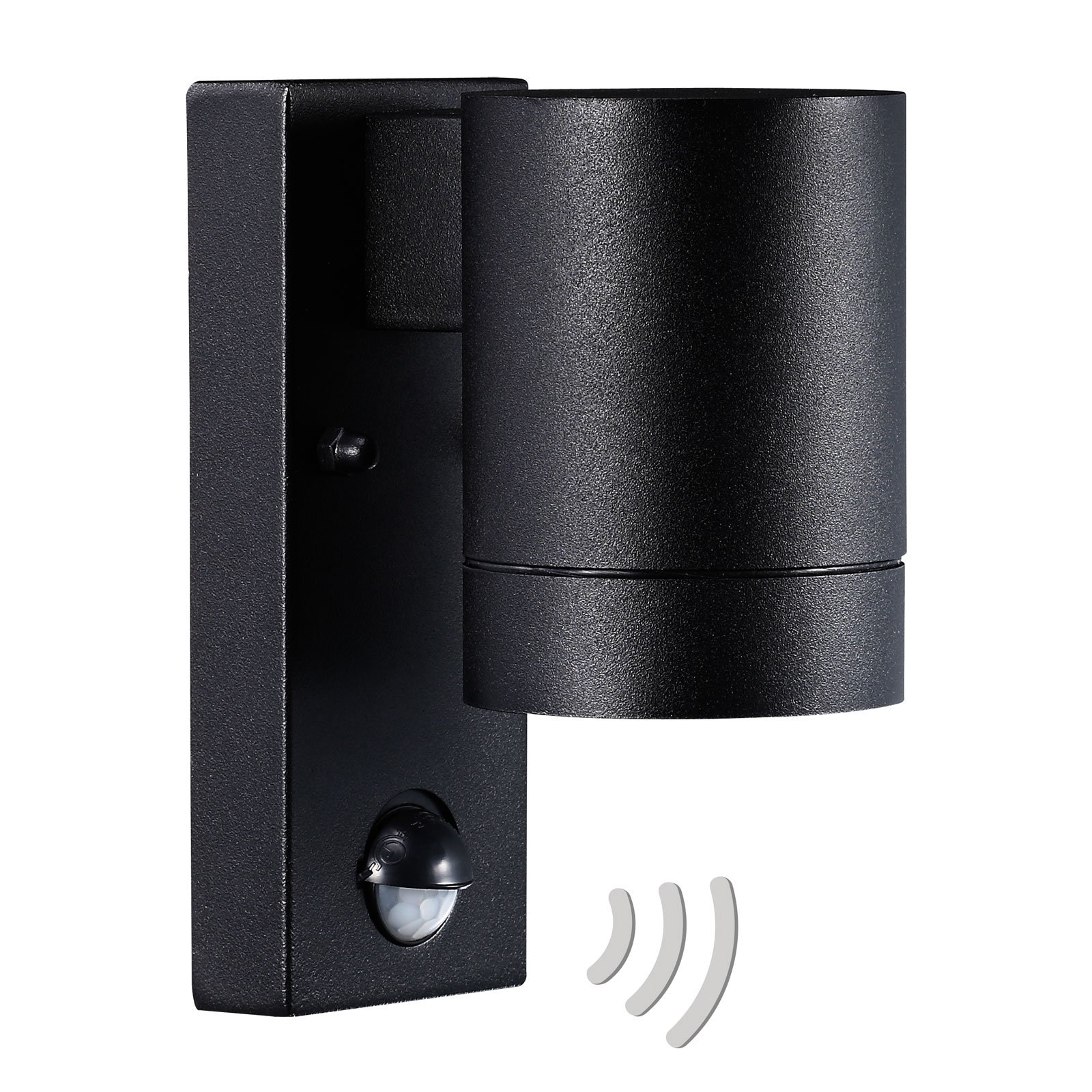 Buitenwandlamp Tin Maxi sensor, zwart