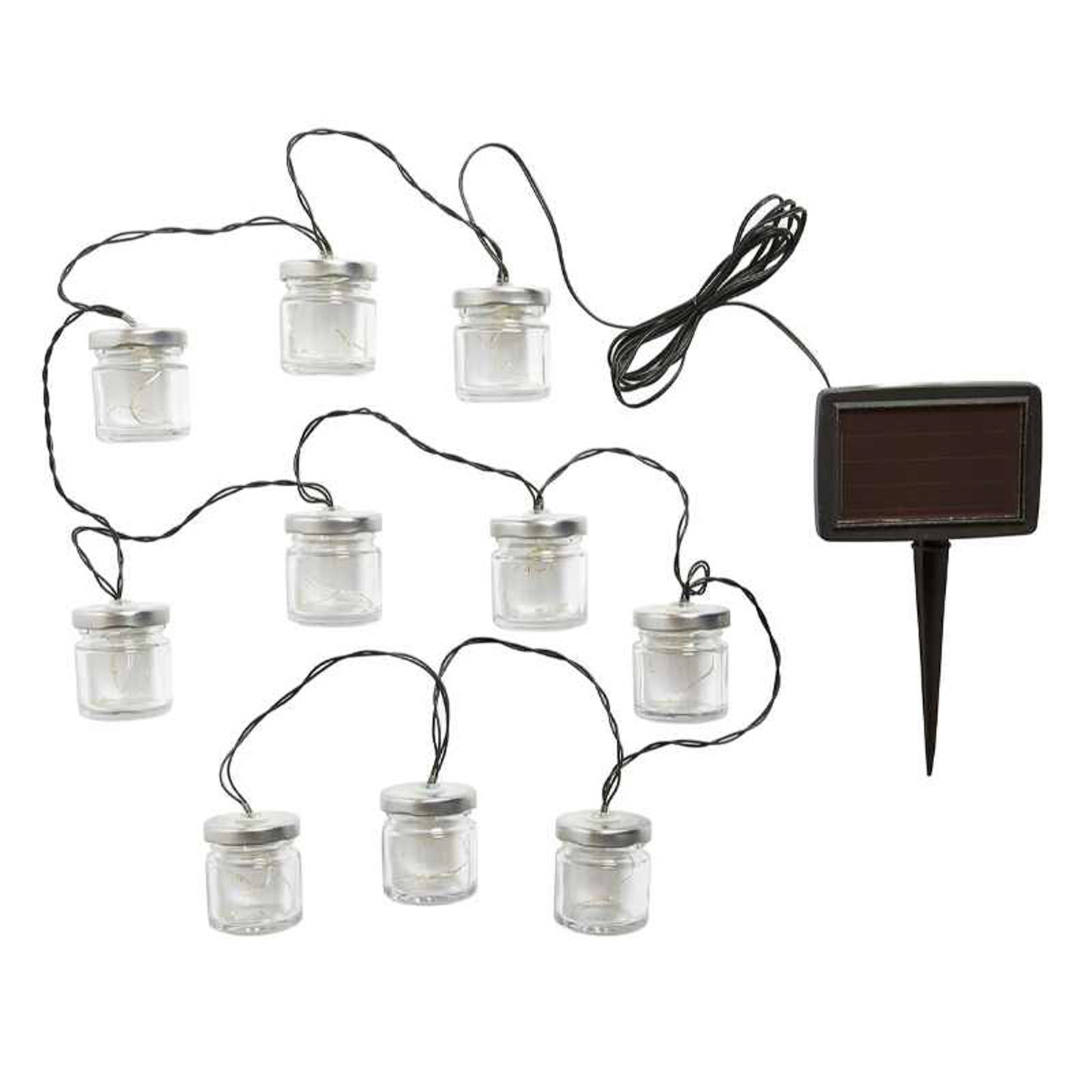 Guirlande solaire LED Firefly Jar à 10 lampes