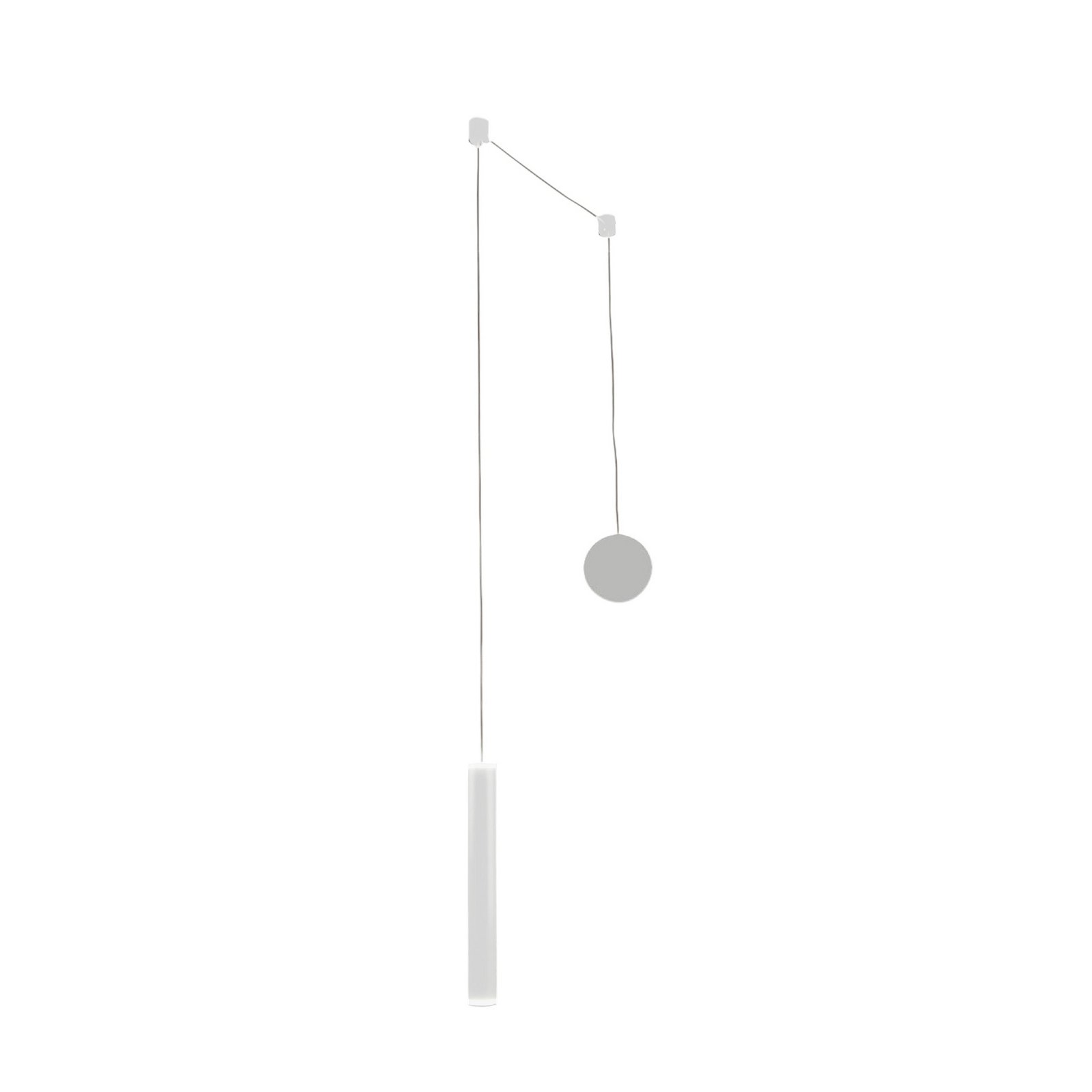 Prado LED pendant light, white, metal, dimmable