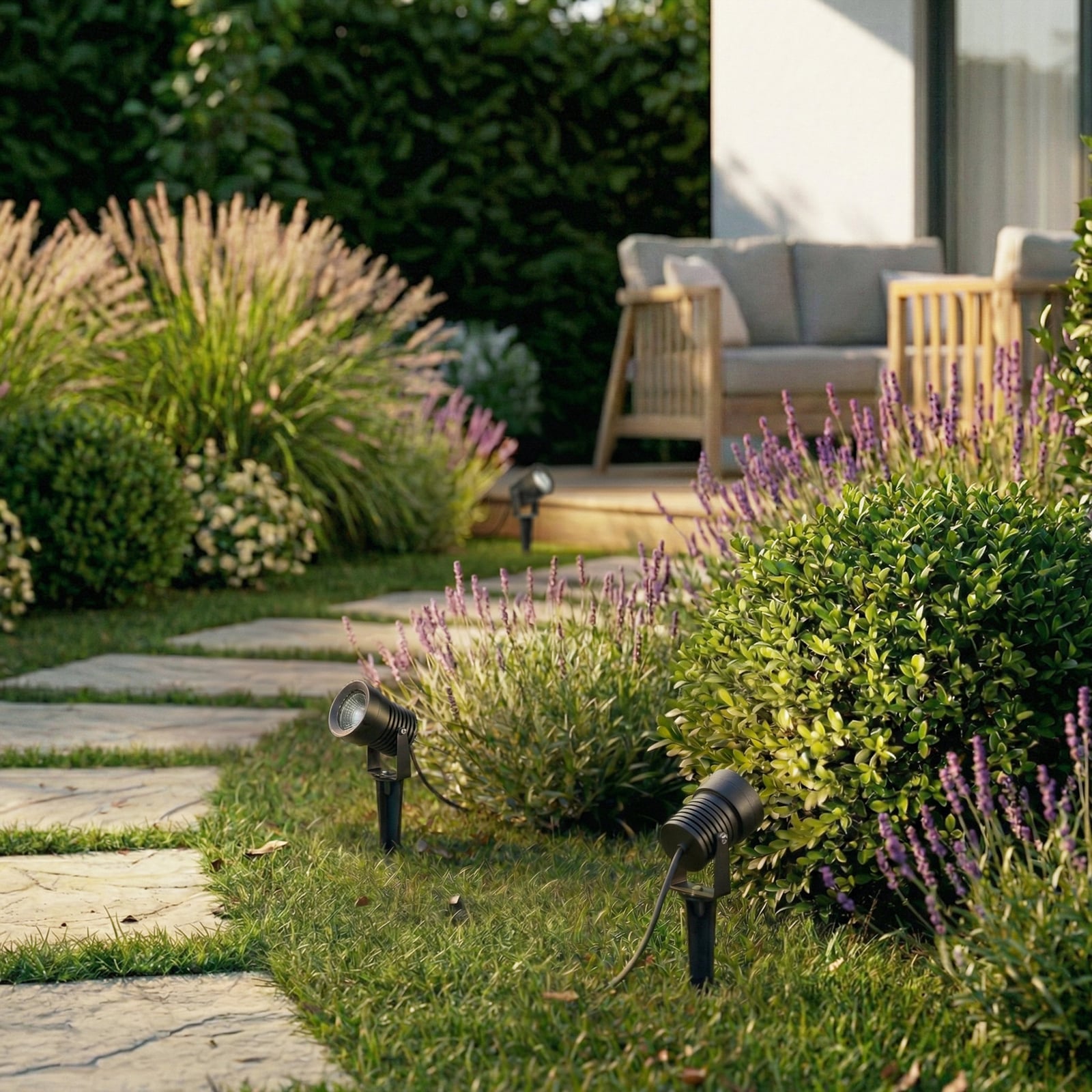 Irina Spike Ulko Spotti IP65 Dark Grey - Lucande