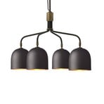 GUBI Howard 4-bulb chandelier Ø 66 cm gunmetal