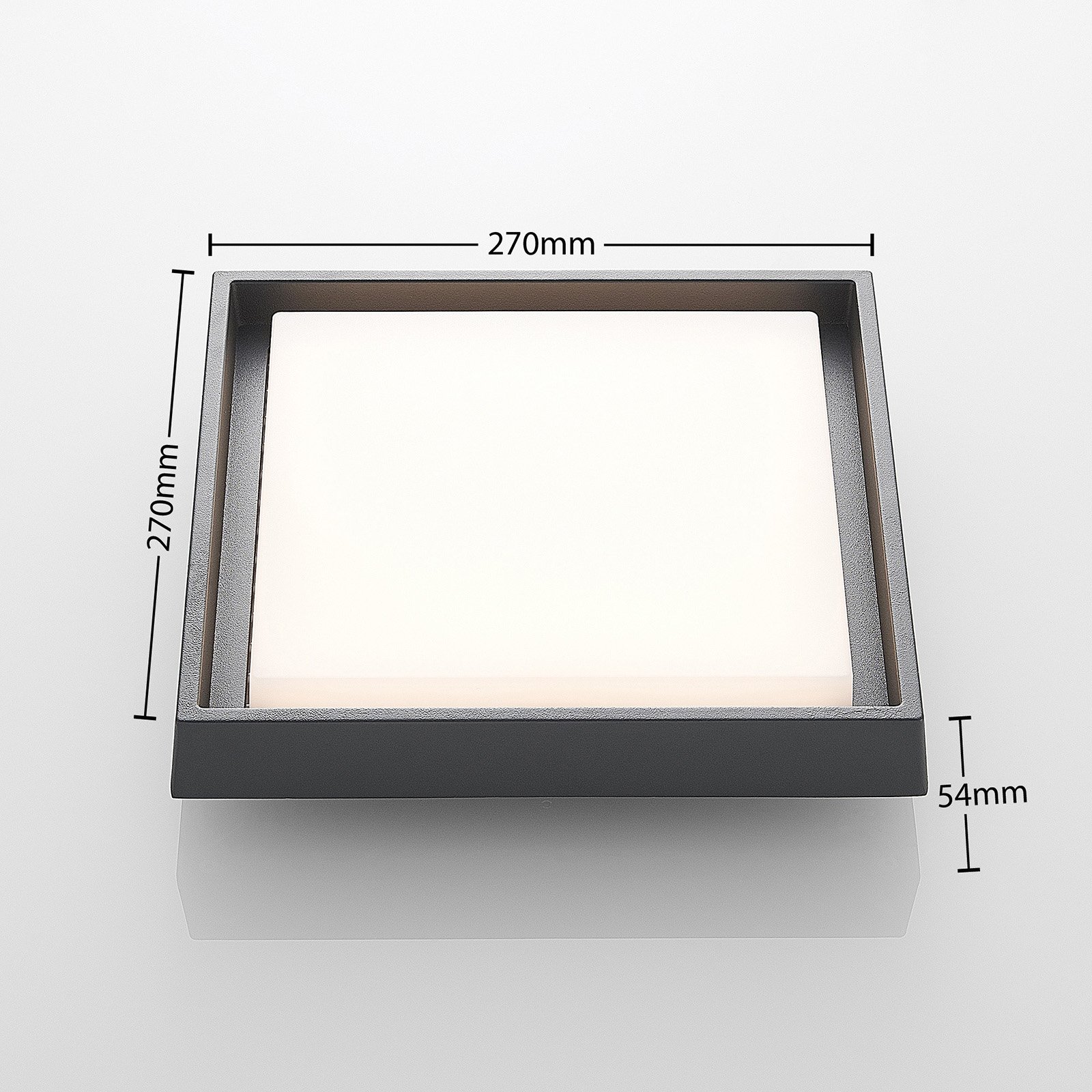 Birta LED Square Utomhus Plafond 27x27 Dark Grey - Lucande