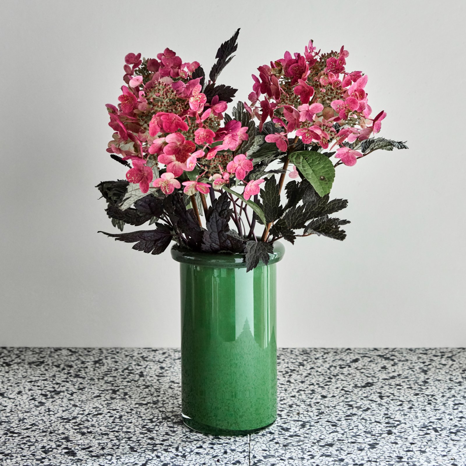 HDBuck Vase, green, height 23 cm, glass - House Doctor