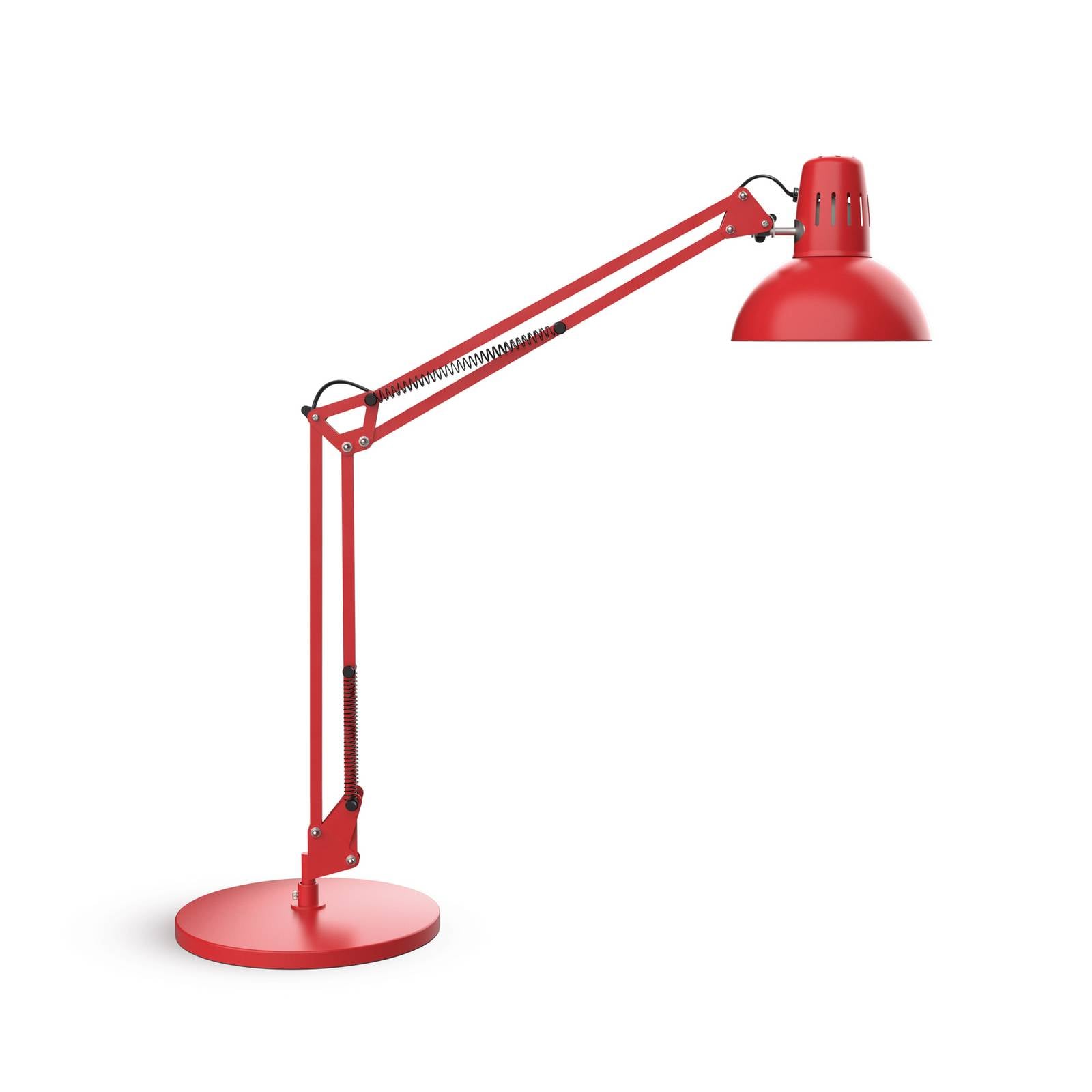 LED-Schreibtischleuchte MAULstudy, rot, Stahl, 49 cm, E27