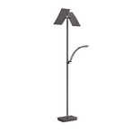 LED-Stehlampe Twice, bronze eloxiert, Höhe 185 cm Metall CCT