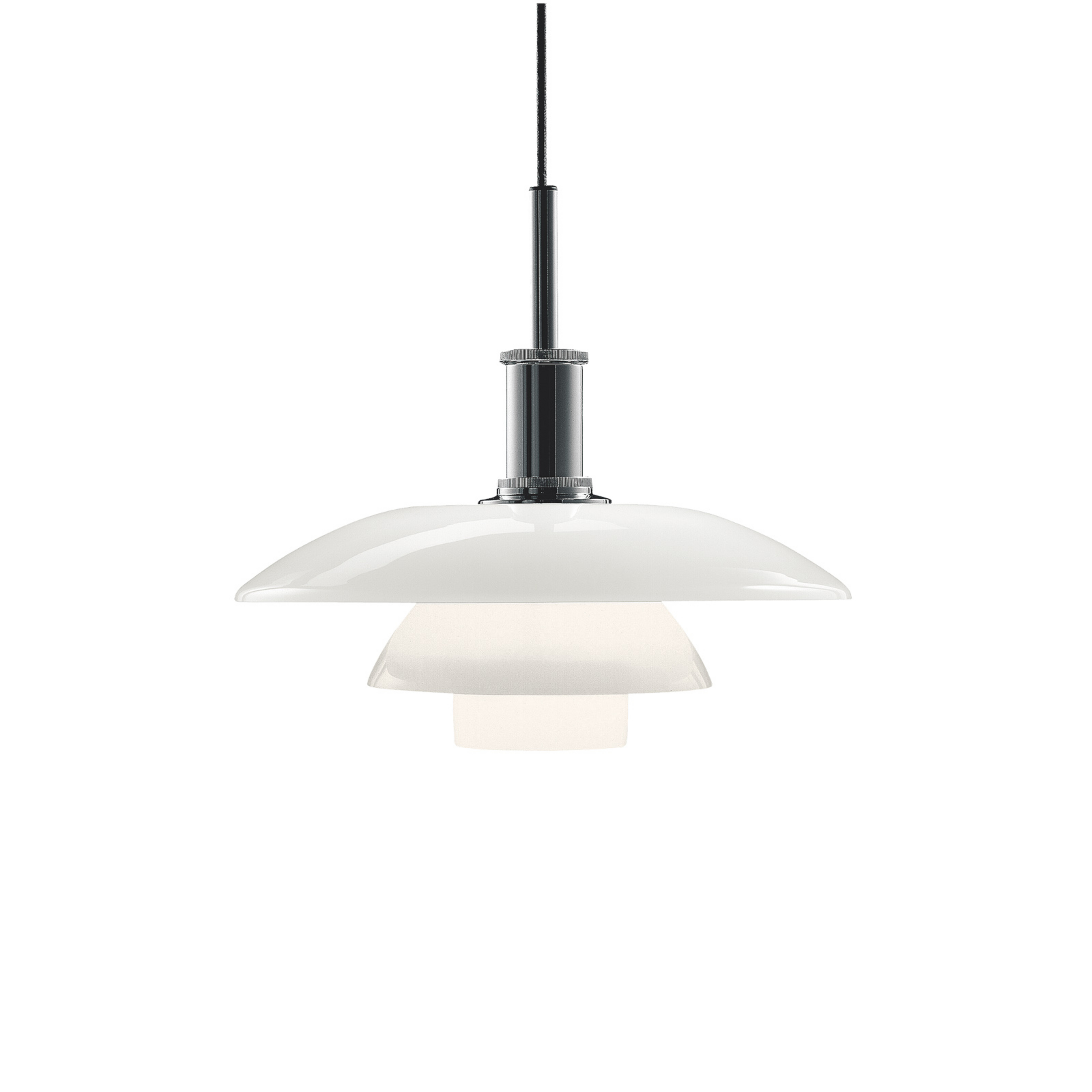 Louis Poulsen Lampă suspendată PH 4 1/2-4, Ø 45 cm, crom/alb