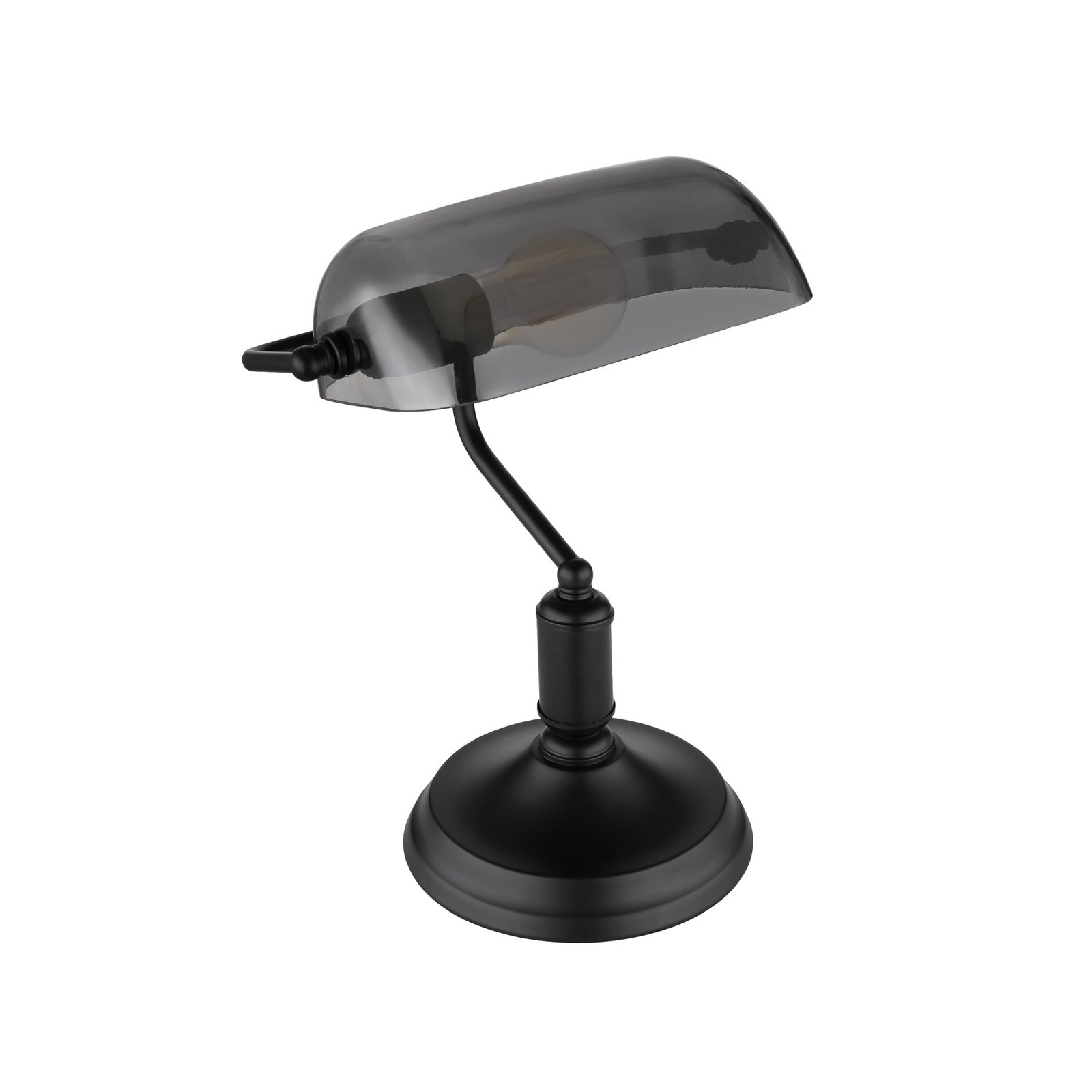 Bordlampe Antique, røglignende/sort mat, højde 37 cm Bordlampe Antique, røglignende/sort mat, højde 37 cm