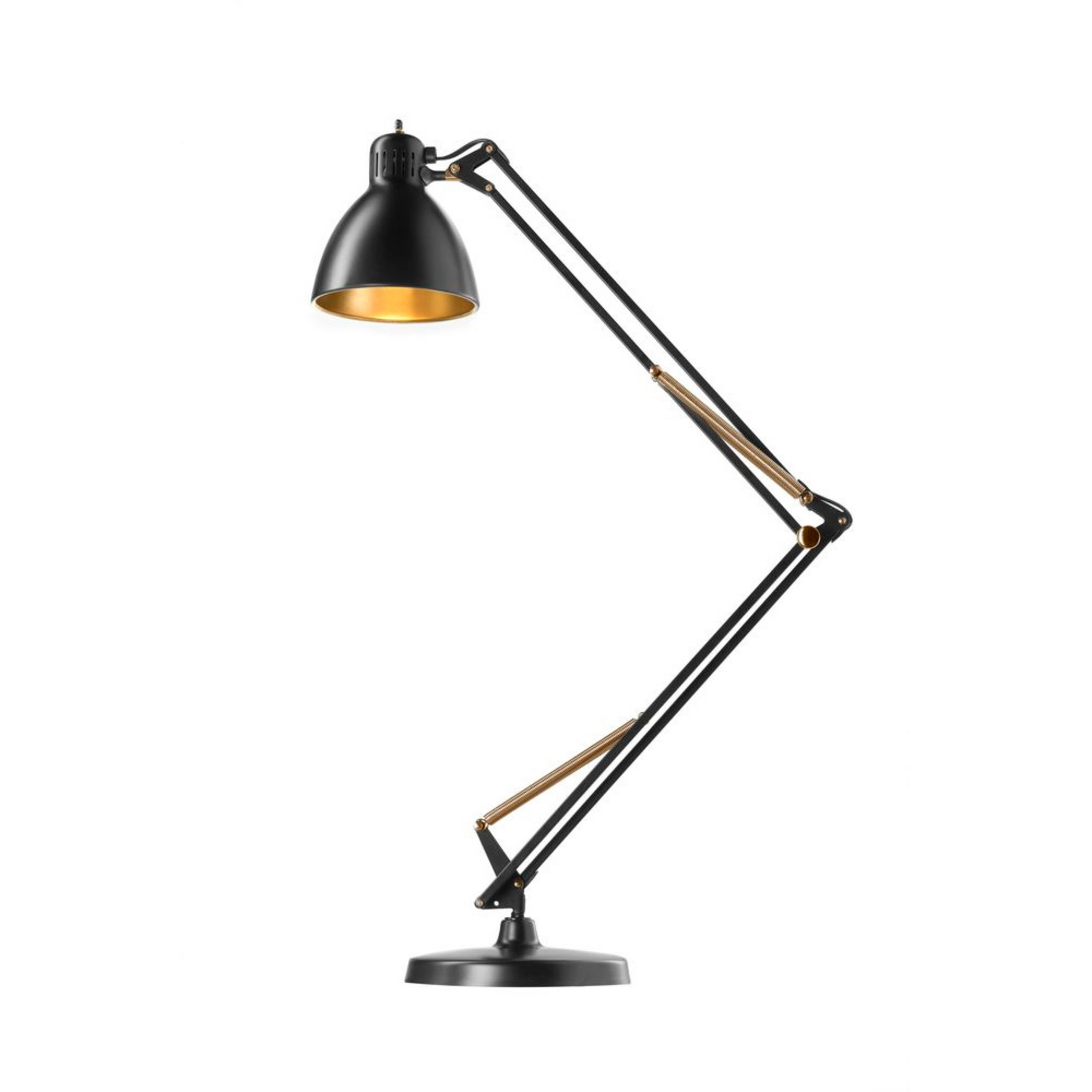 Archi T2 Bordlampe m/Base Sort/Guld - NORDIC LIVING