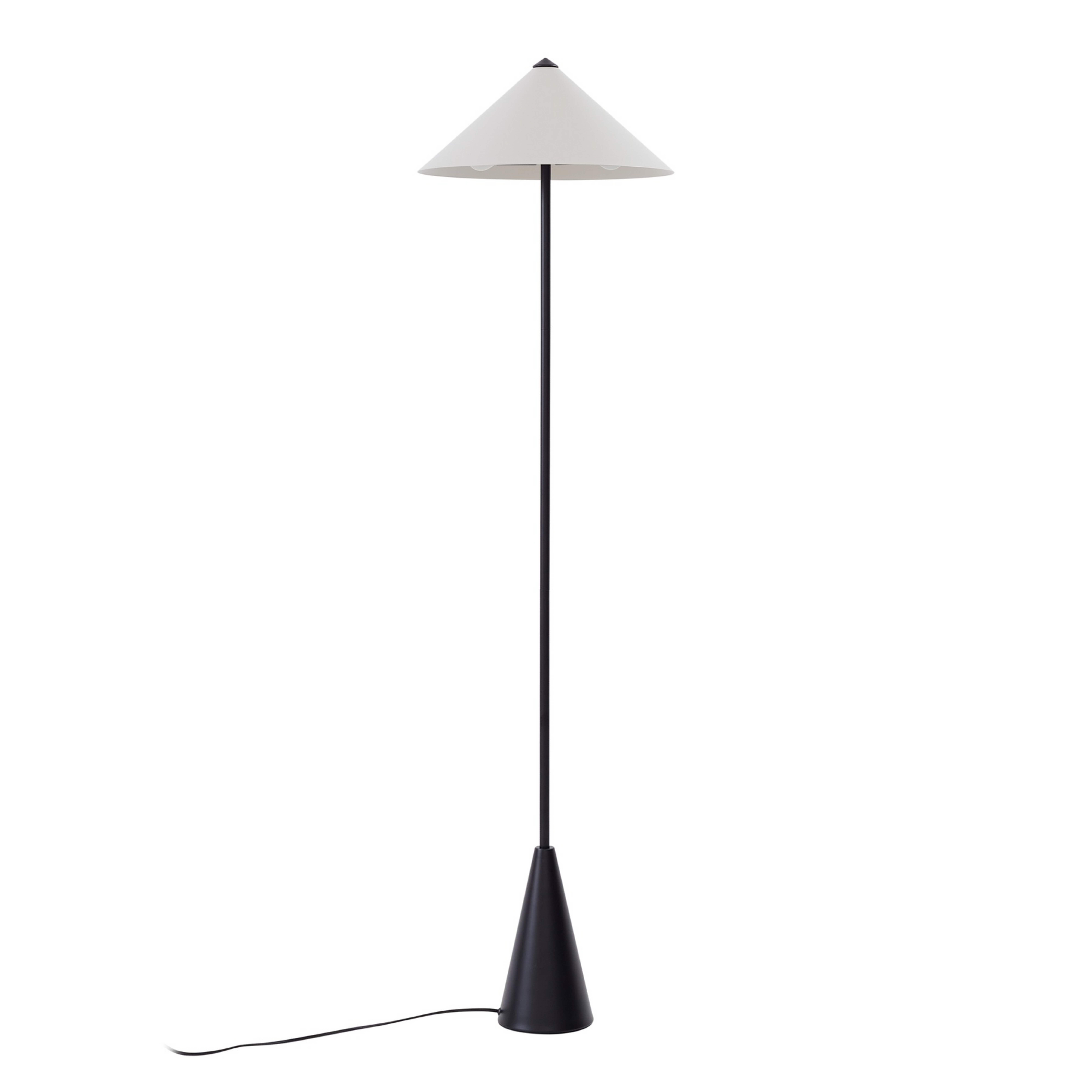 Lampa podłogowa Norvik, wysokość 150 cm, czarna/szara, metal - Lindby