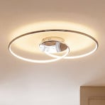 Lindby LED-kattovalaisin Joline, Ø 74 cm, krominvärinen, metallia