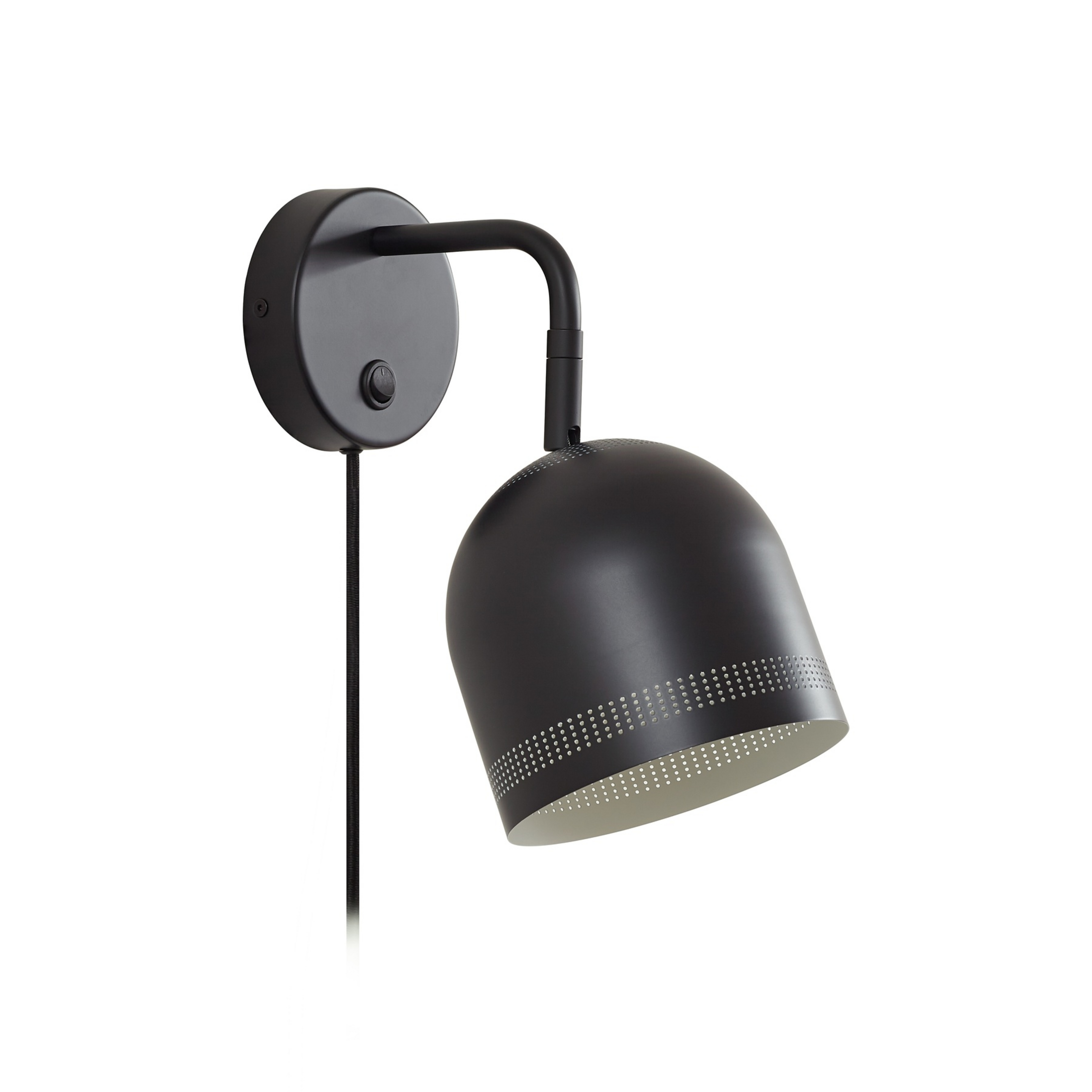 Oura Wandlampe, schwarz, Stecker, verstellbar, Eisen - NOLA