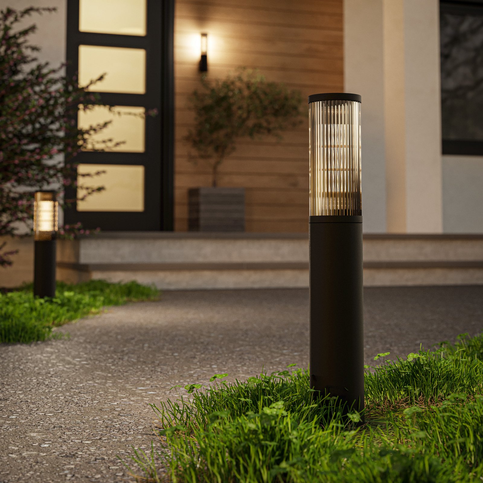 Φωτιστικό βάθρο Salle, ύψος 46,5 cm, μαύρο, αλουμίνιο