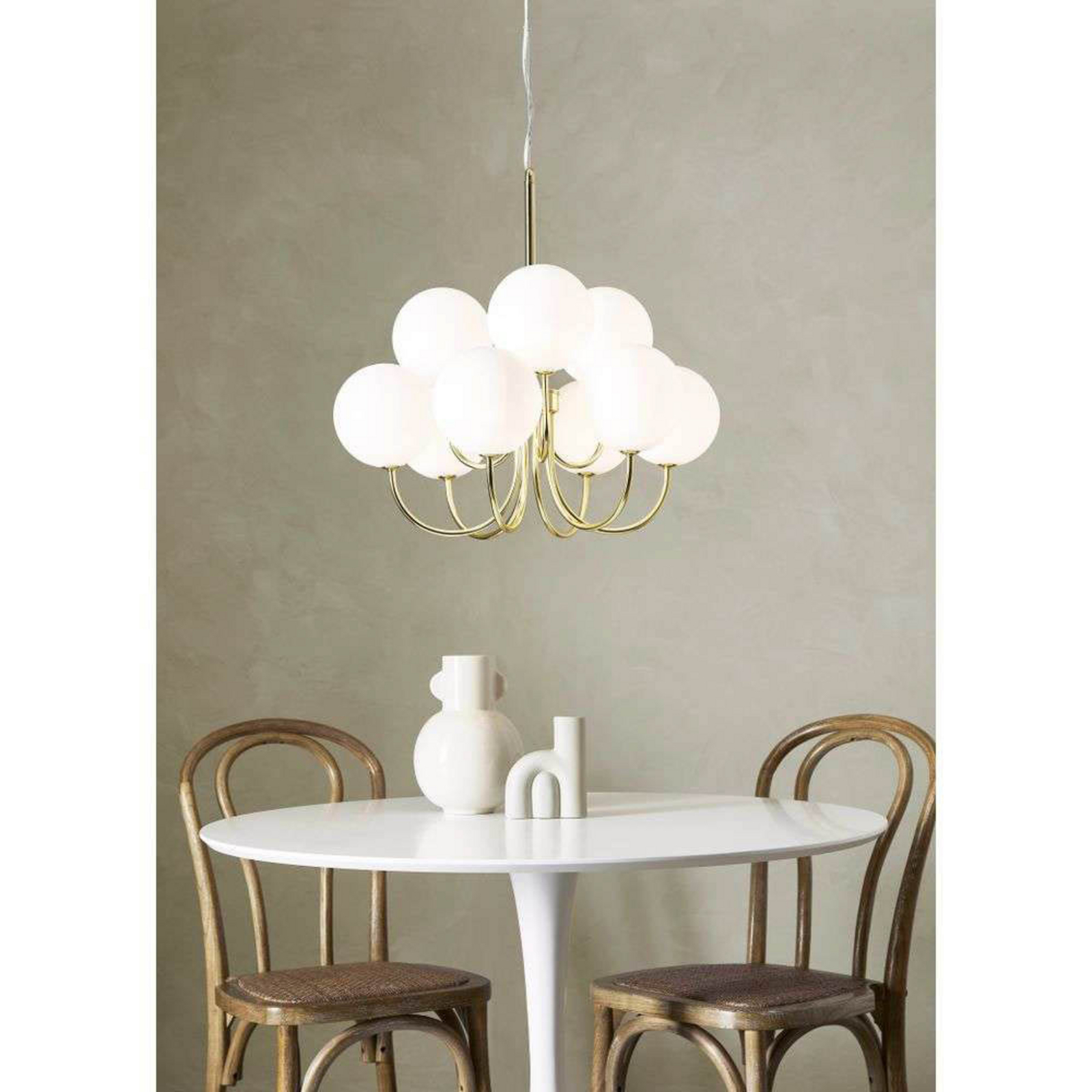 Bianco 9 Pendelleuchte Gold/White - Markslöjd