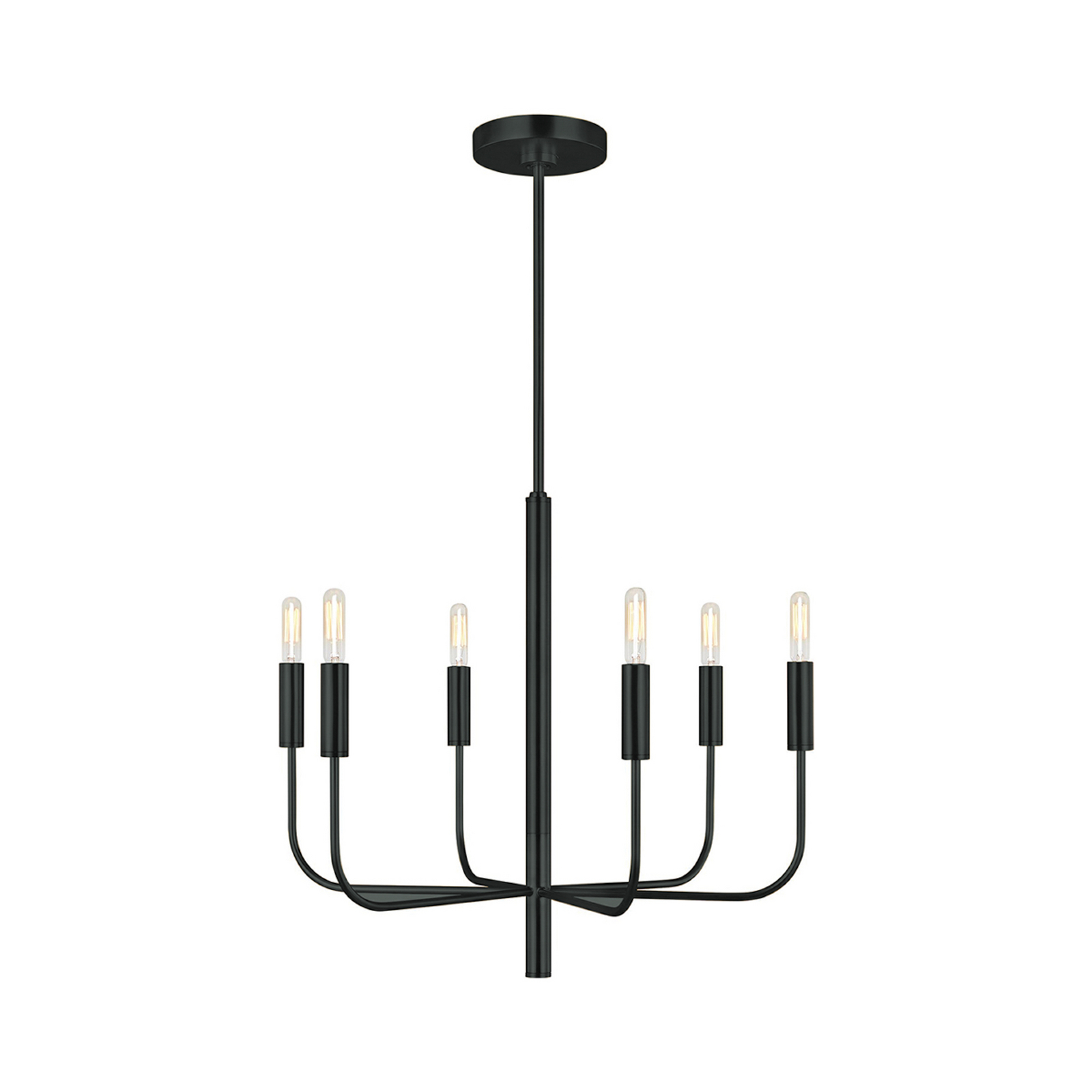 Kronleuchter Brianna, schwarz, Ø 61 cm, 6-flammig, Metall Kronleuchter Brianna, schwarz, Ø 61 cm, 6-flammig, Metall