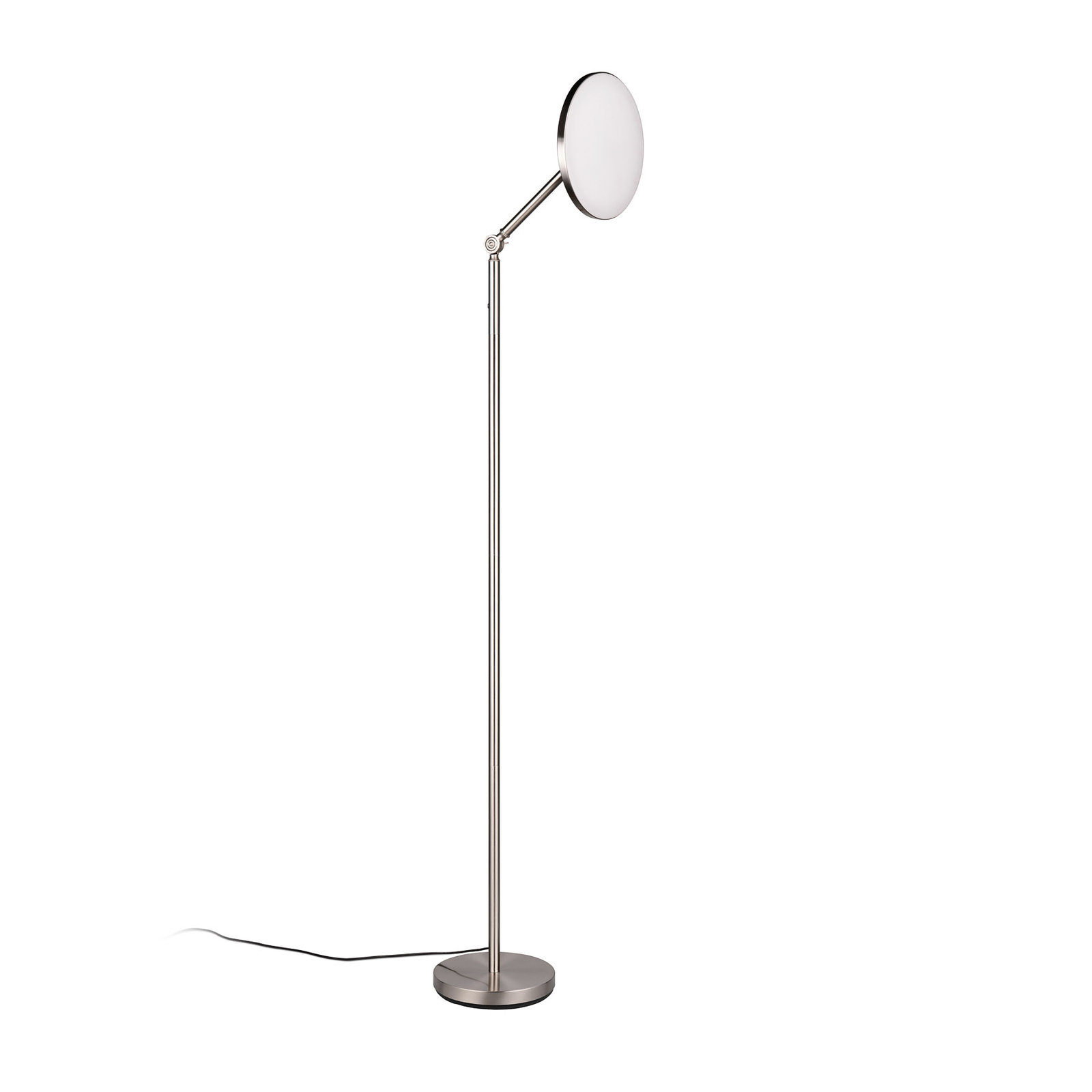 Lampe sur pied LED Mondello, nickel mat, intensité variable, orientable