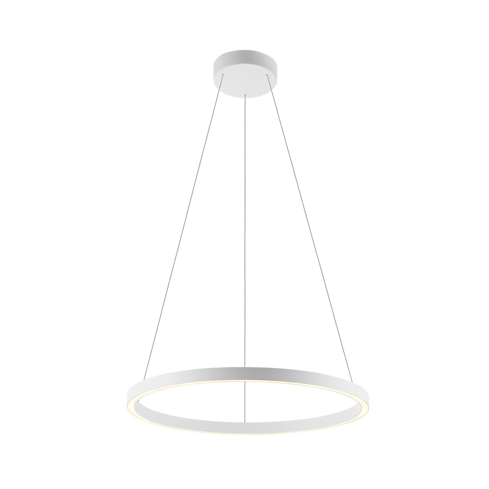 Molto Luce Lampada a sospensione Perfora, bianco, Ø 60 cm, alluminio