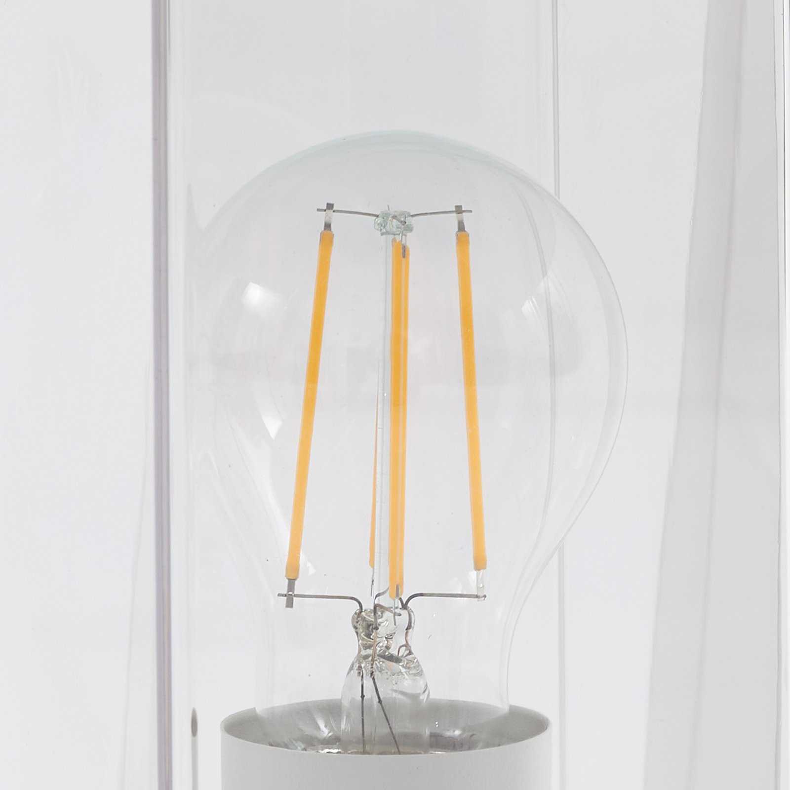 Lampă cu soclu Dunia, E27, albă, IP54, metal, 24 cm - Lucande