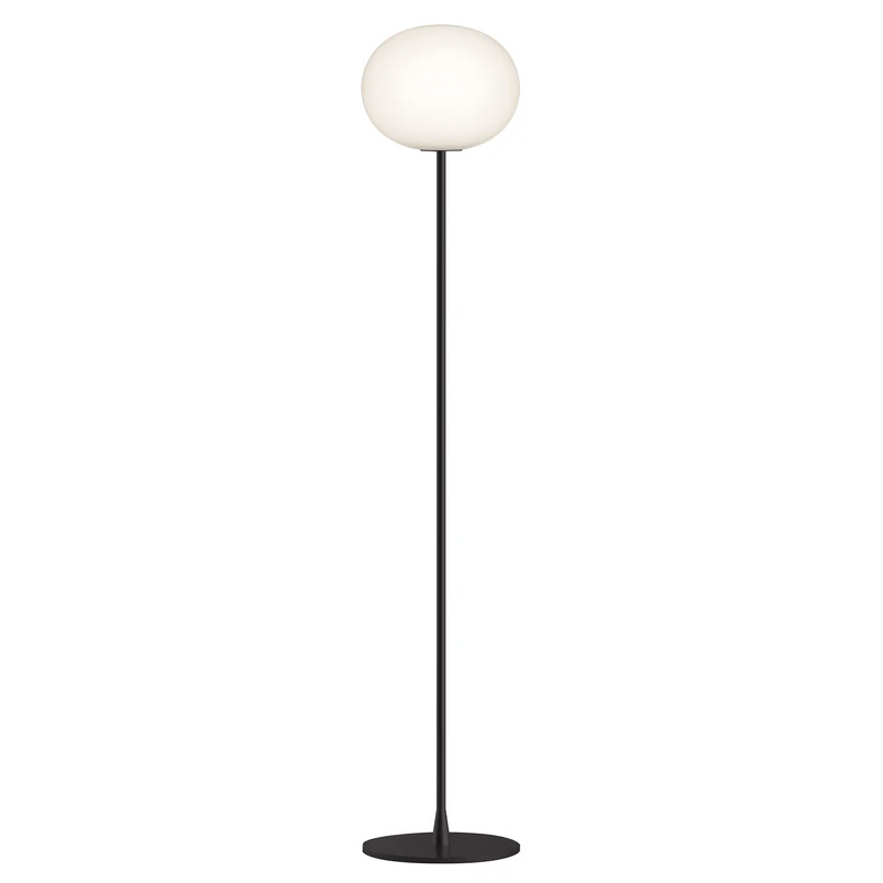 FLOS - Glo-Ball F2 Floor Lamp Matt Black/Opal