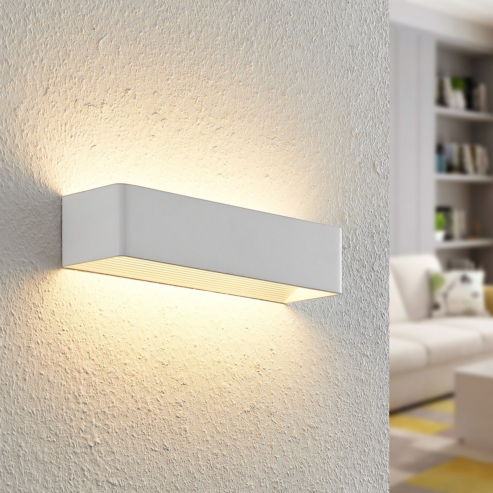 Arcchio Karam LED-væglampe, 36,5 cm, hvid