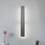LED wall light Navi, black, height 100 cm, metal, 3,000 K