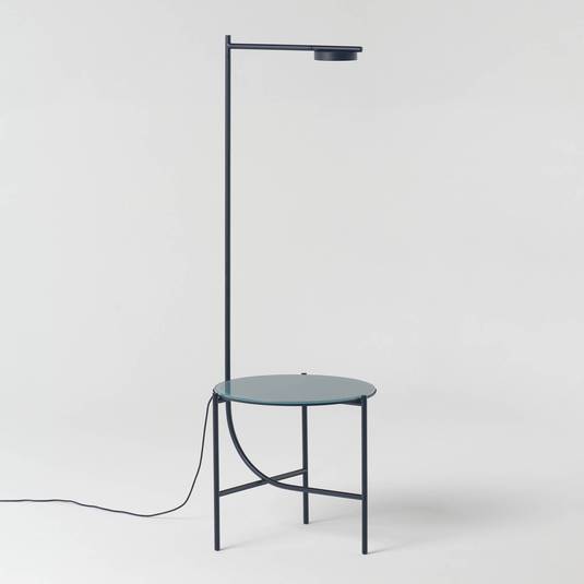 GRUPA Igram floor lamp steel and glass grey Lights.co.uk