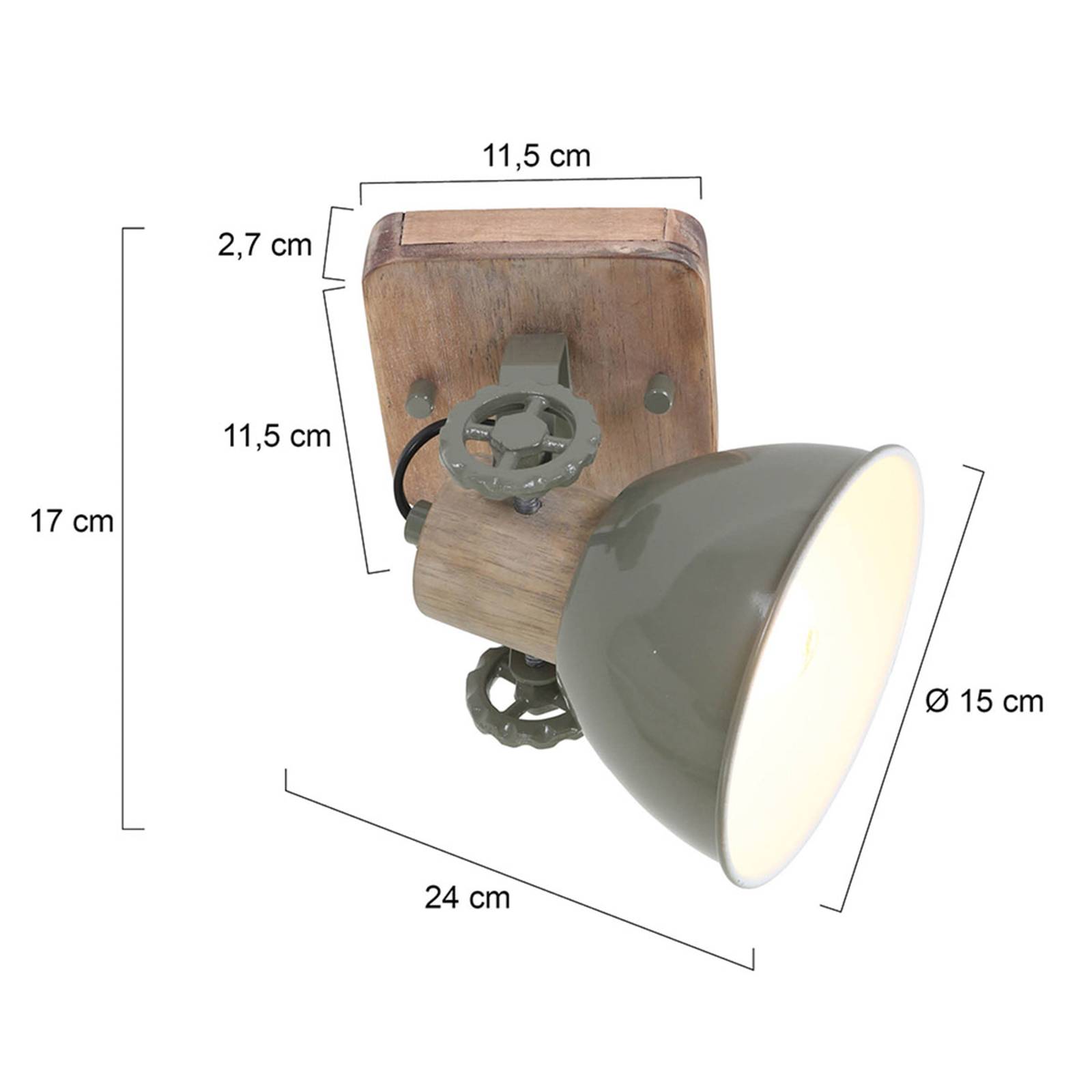 Image of Steinhauer Spot pour plafond Gearwood, 1 lampe vert 8712746122701