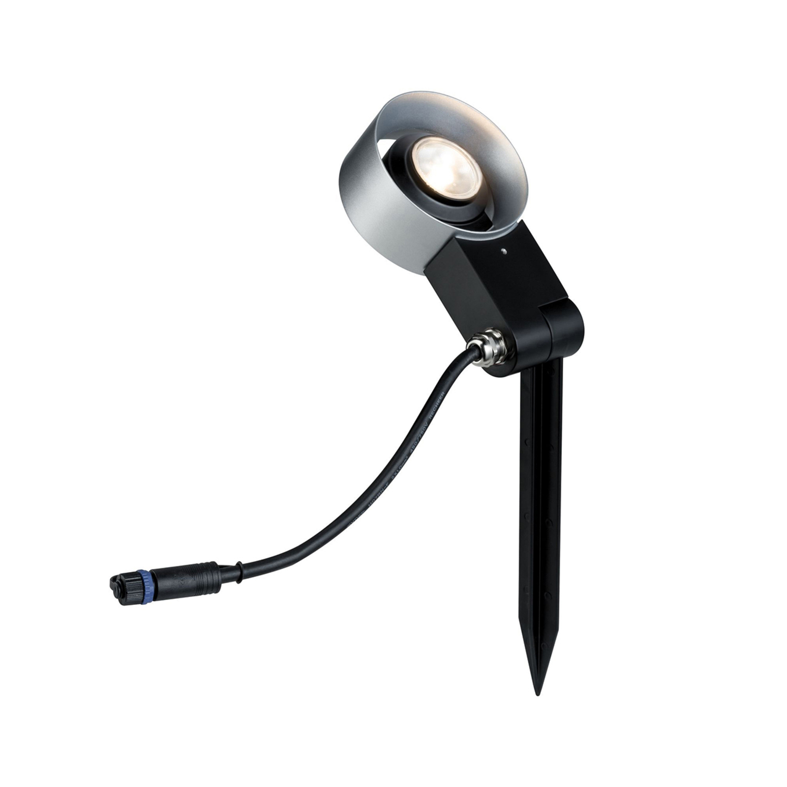 Paulmann Plug & Shine Cone ground spike light, 20°, aluminium, 6.8 W, energy efficiency: A+, H: 42 cm