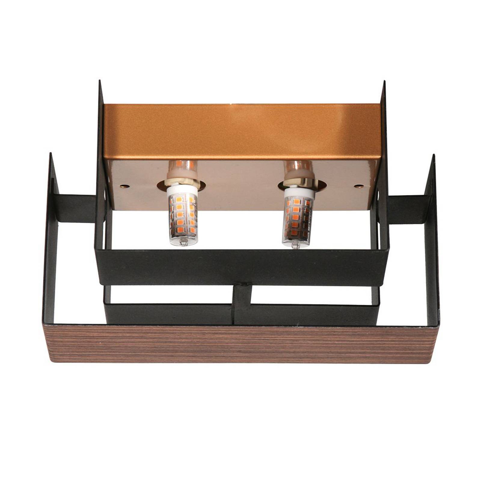 Kinkiet LED Muro 3368, wygląd drewna, up/down, G9, 2700 K