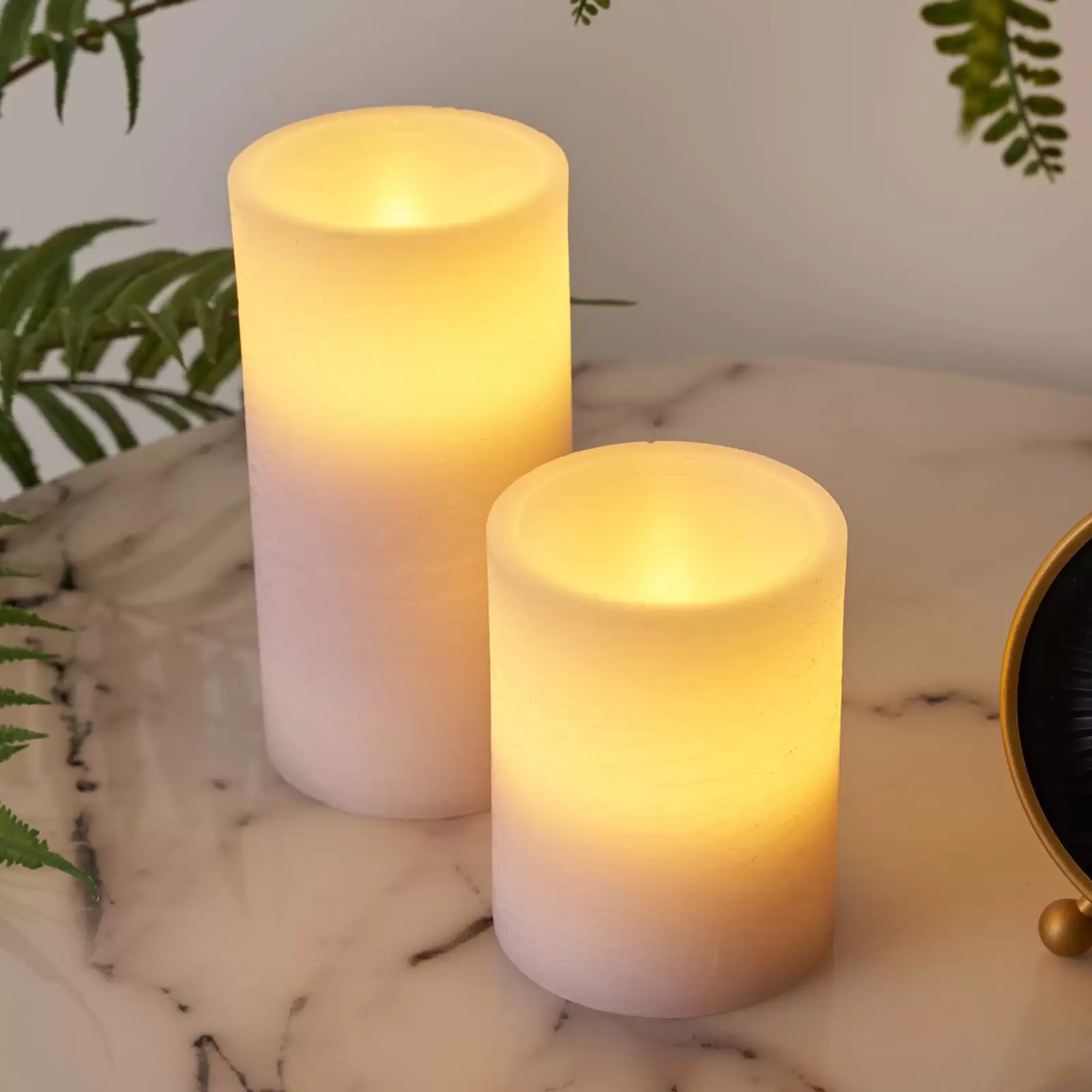 Set 2er Lilac LED-Kerze Cosy Candle Pauleen