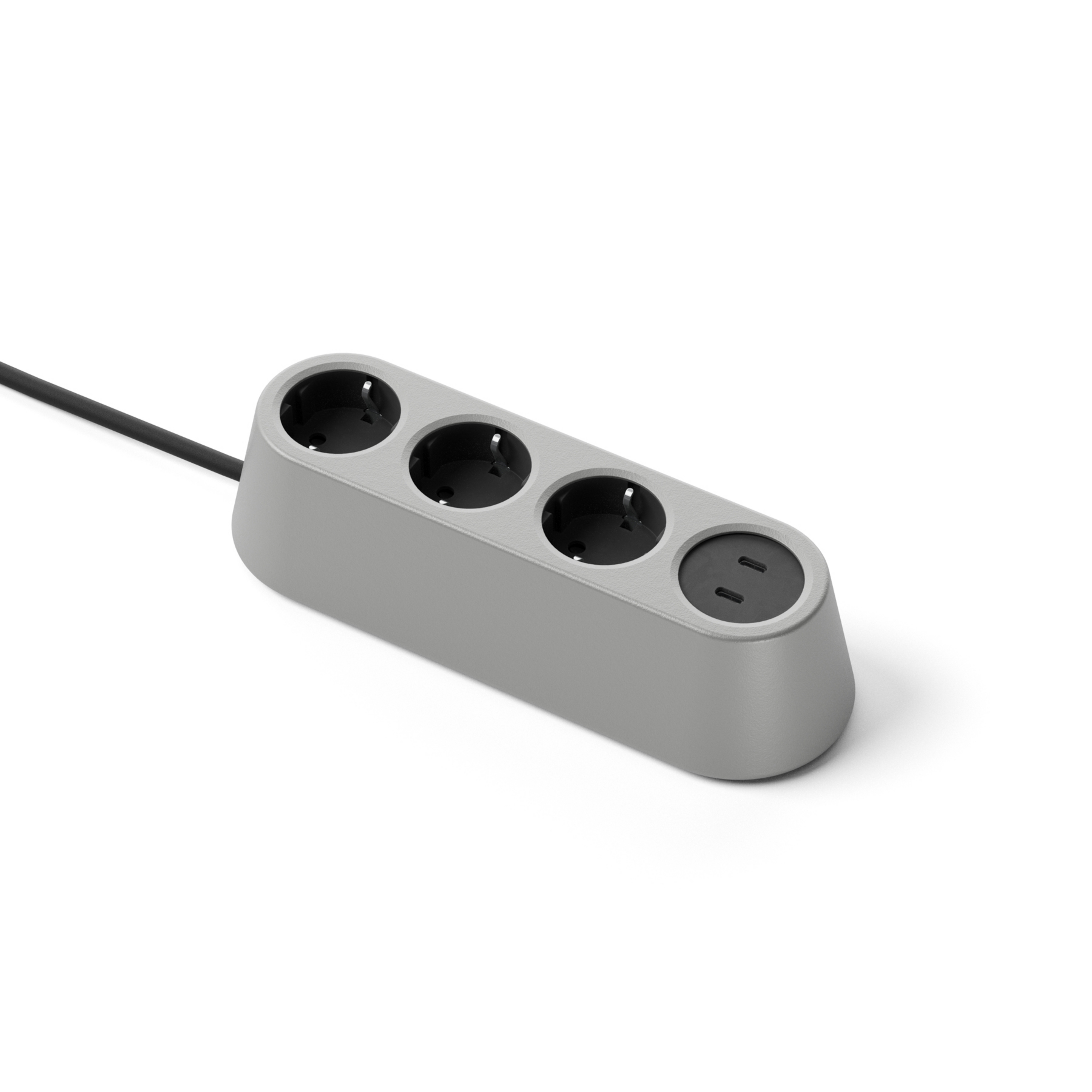 NOMAD BLOCK Aluminium Power Point, 3 x Type F + USB - Forming Function