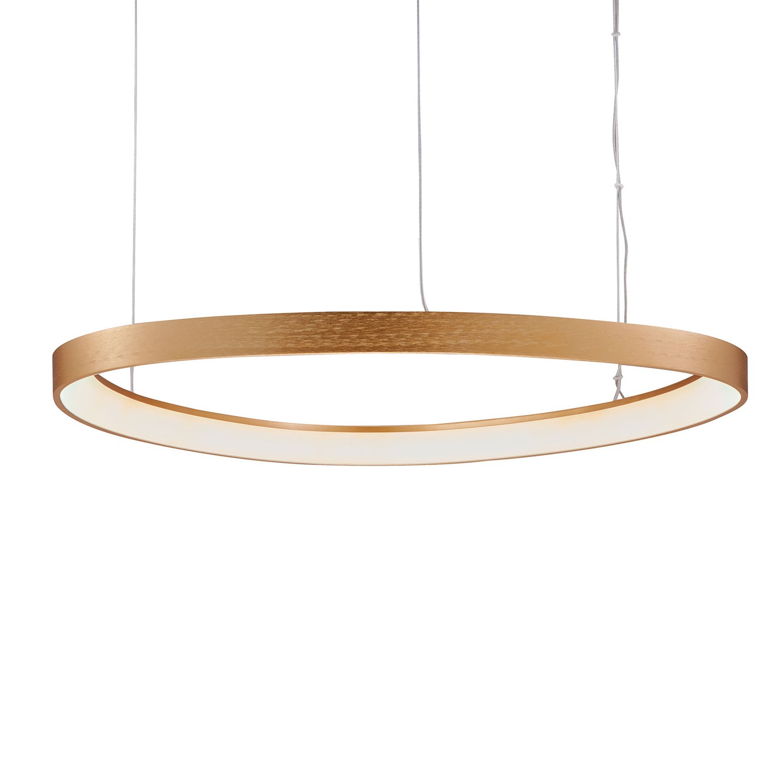 Suspension LED Loop, dorée, Ø 60 cm