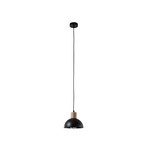 Seco hanging light, Ø 18 cm, black, metal/wood