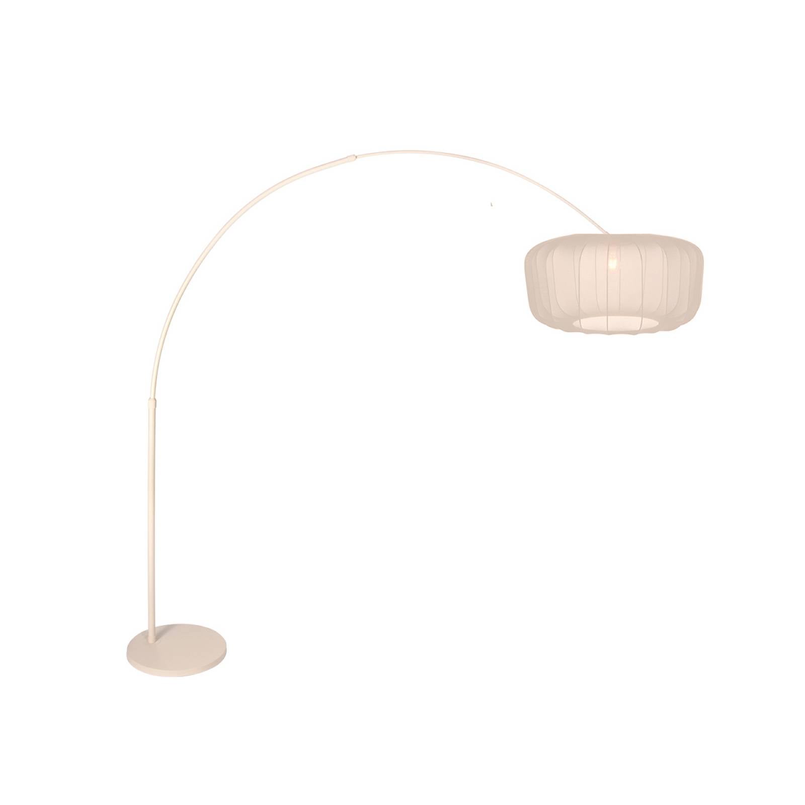 Bogen-Stehleuchte Sparkled Light creme/Nylon creme, 240 cm