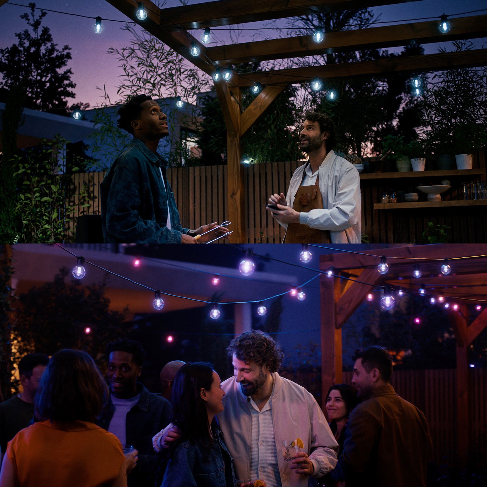 Philips Hue LED-Lichterkette Festavia Globe 14m 20 flg. IP65