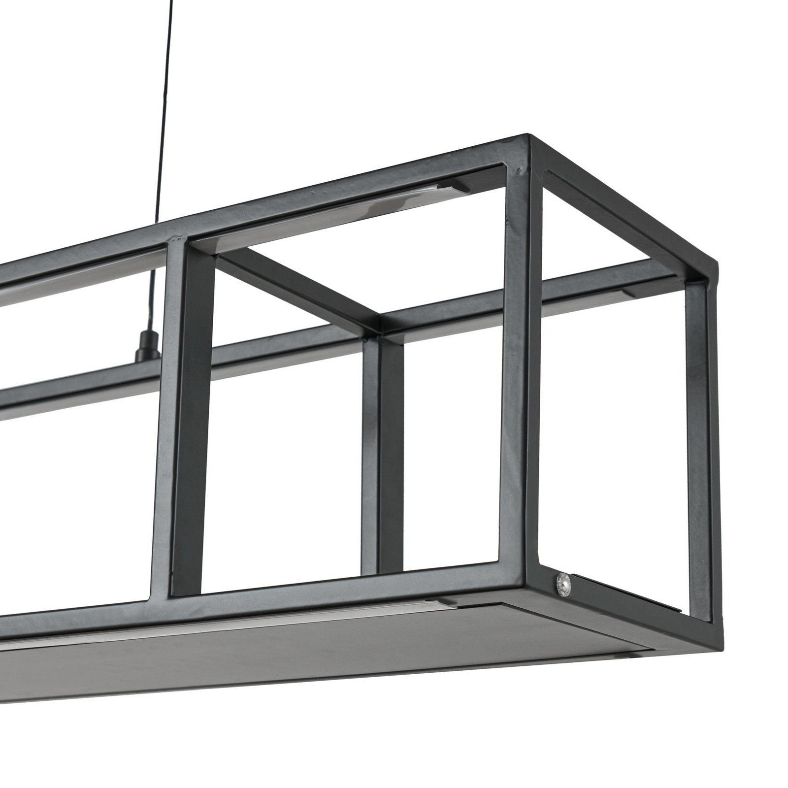 LED-riippuvalaisin, himmennettävä, 110 cm, musta - Lucande LED-riippuvalaisin, himmennettävä, 110 cm, musta - Lucande