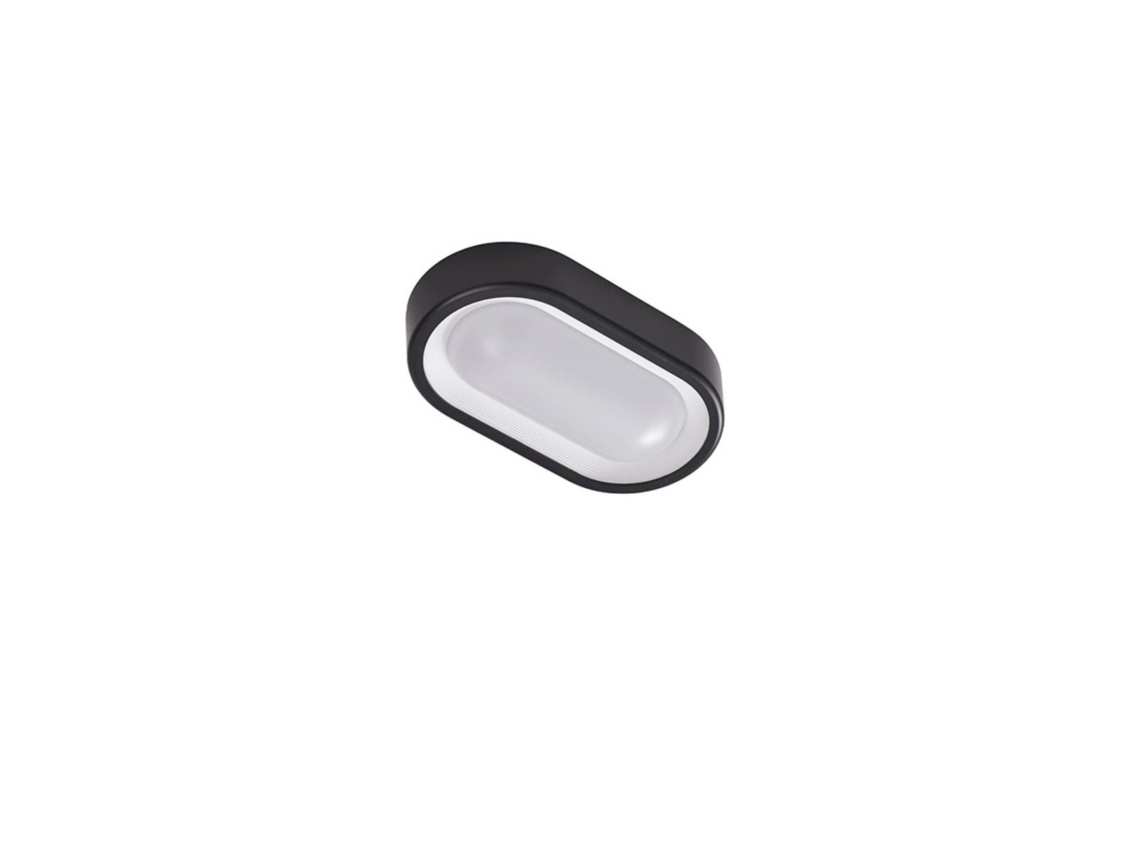 Niniel Oval LED Außen Deckenleuchte Black/White - Lindby