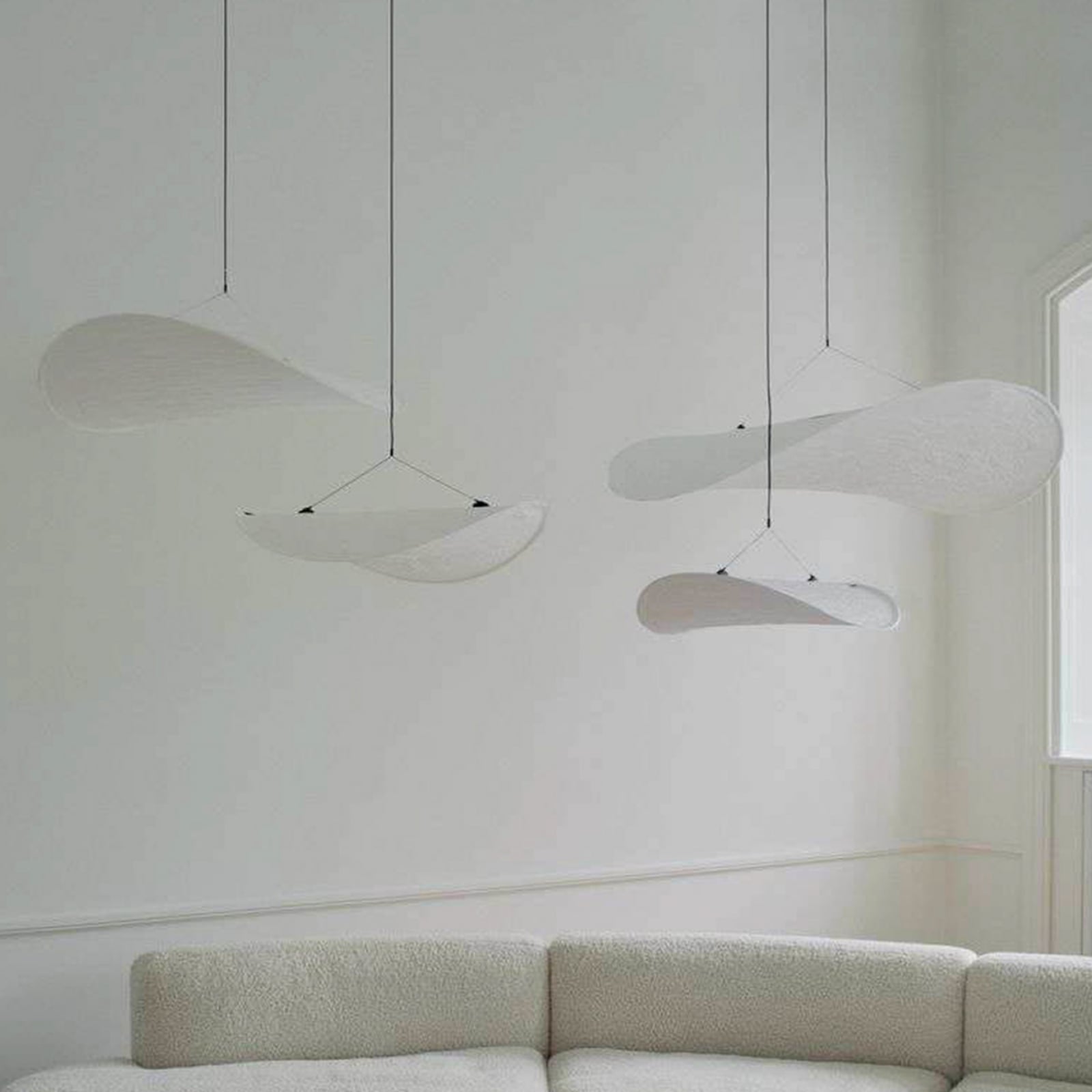 NEW WORKS Tense LED pendant light, Ø55, white, dimmable