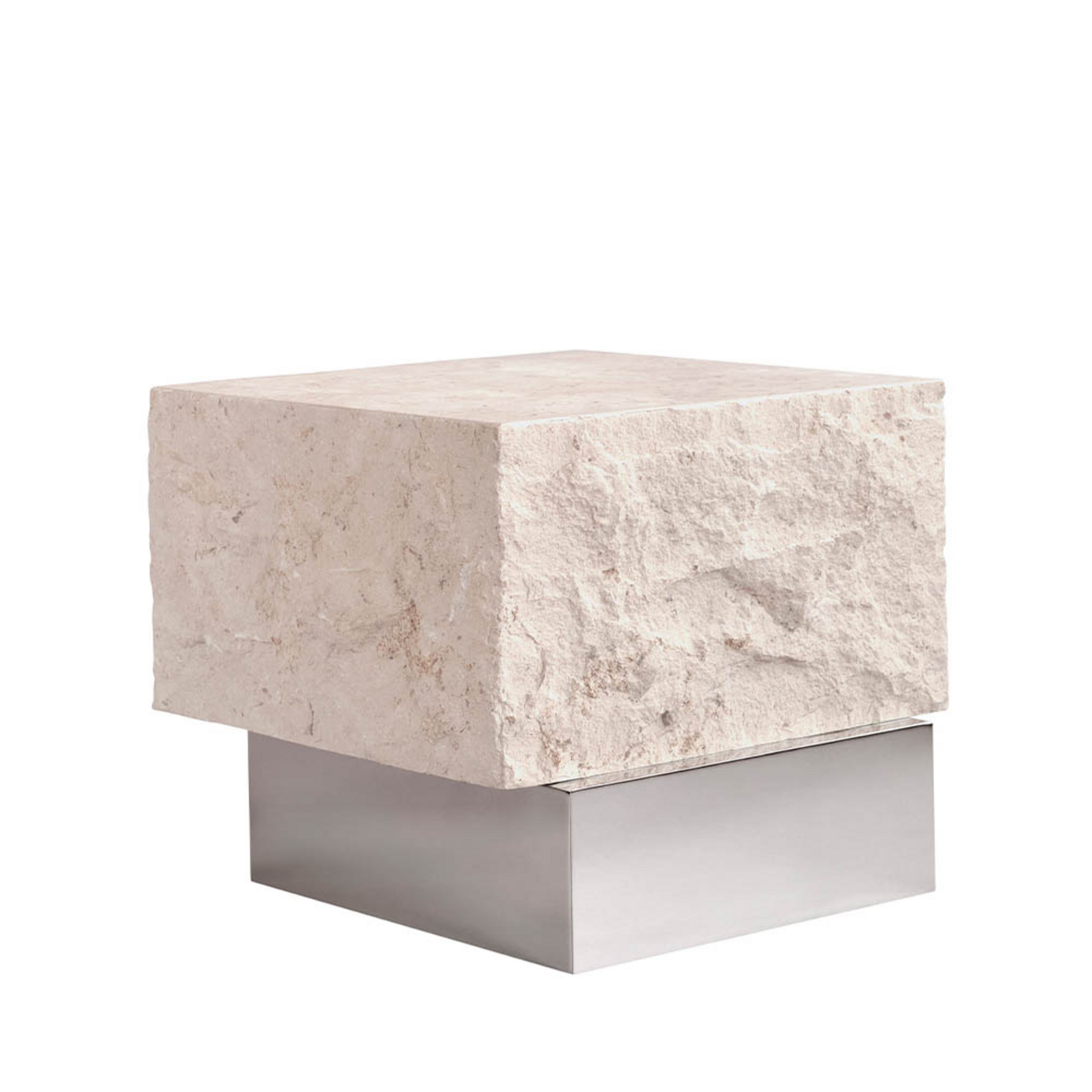 Temple Table Low Chrome/Limestone - 101 Copenhagen