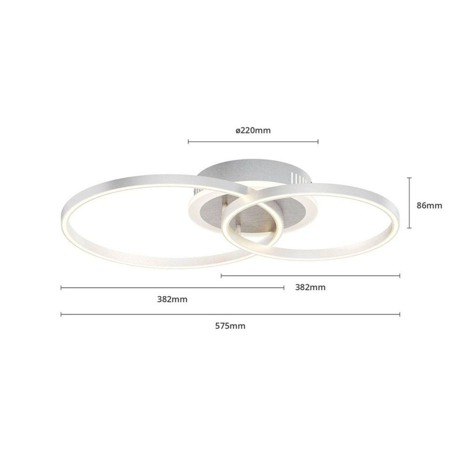 Edica Stropné Lampa Smart Home Nickel - Lindby