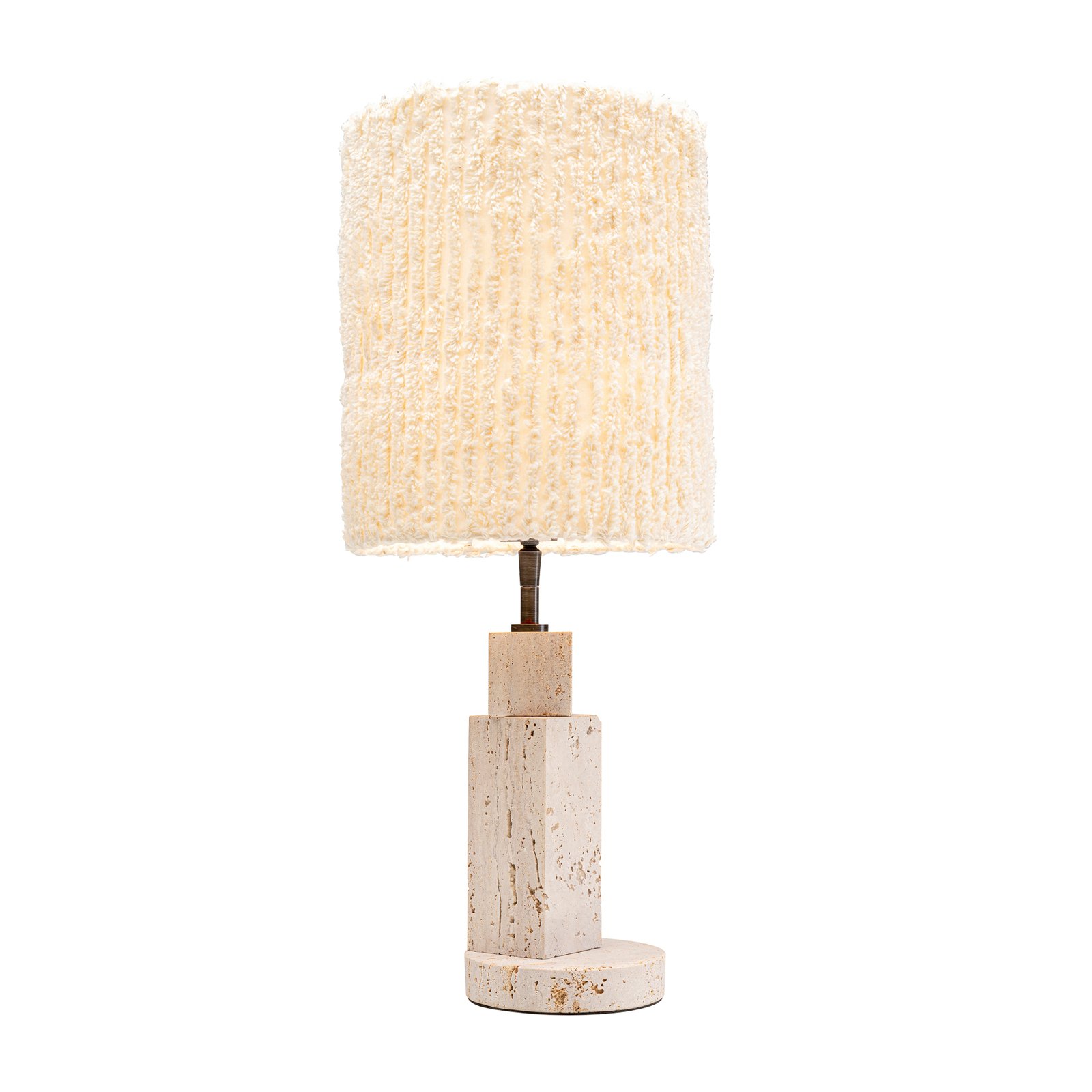 KARE Lipsi table lamp with a travertine base
