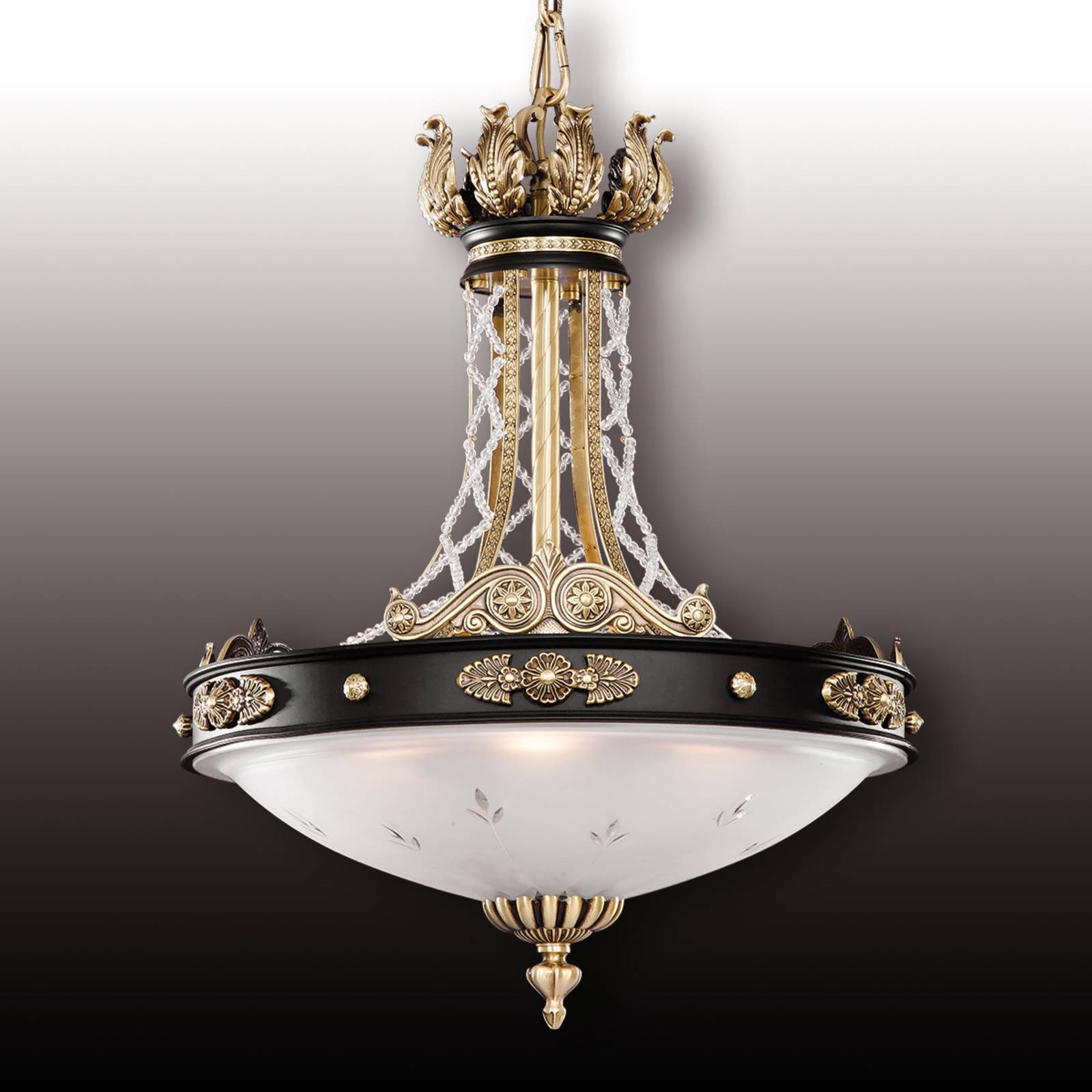 Lampa wisząca TUDOR z kryształem Asfour