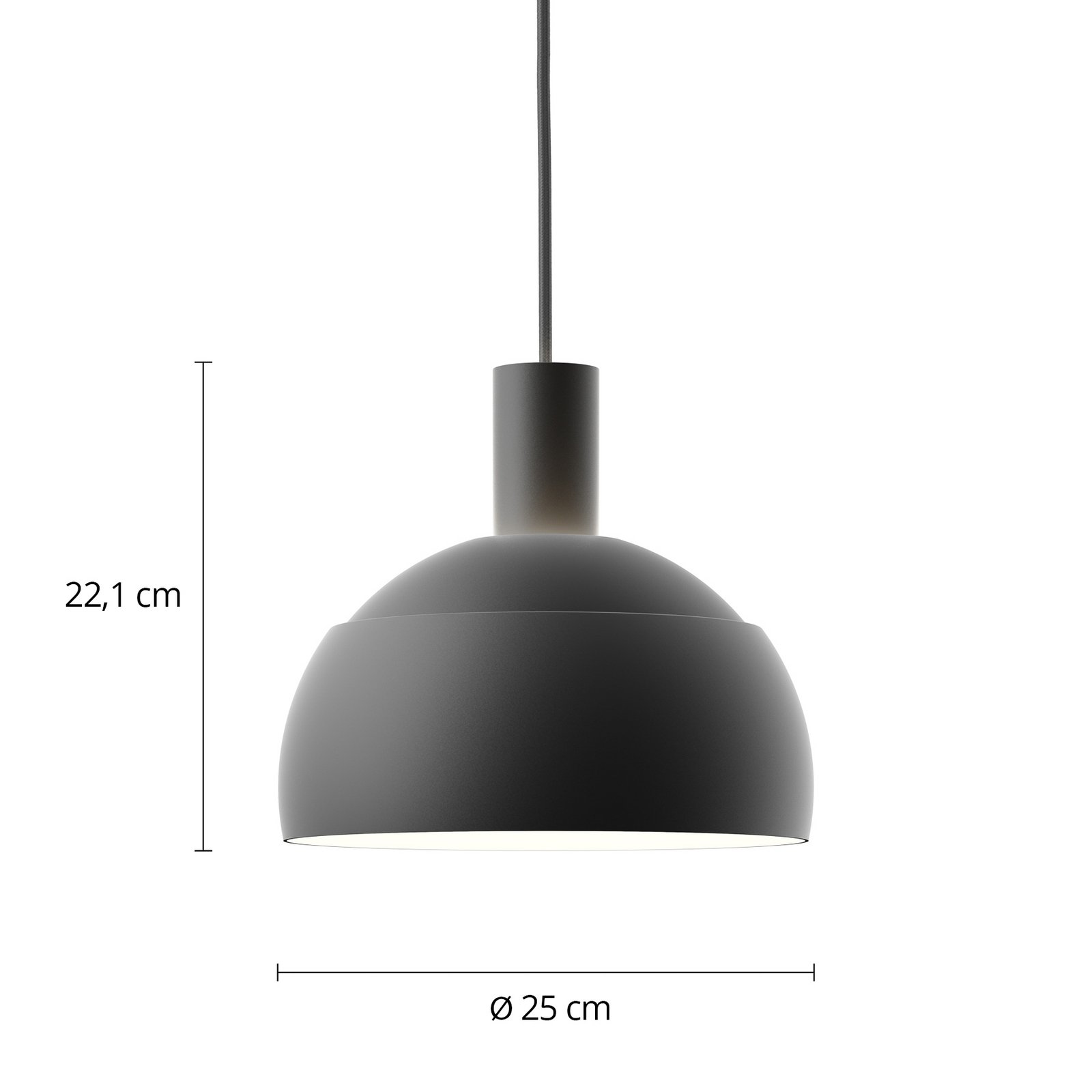 FJ Elements Hängeleuchte schwarz Ø 25 cm E27 - Louis Poulsen