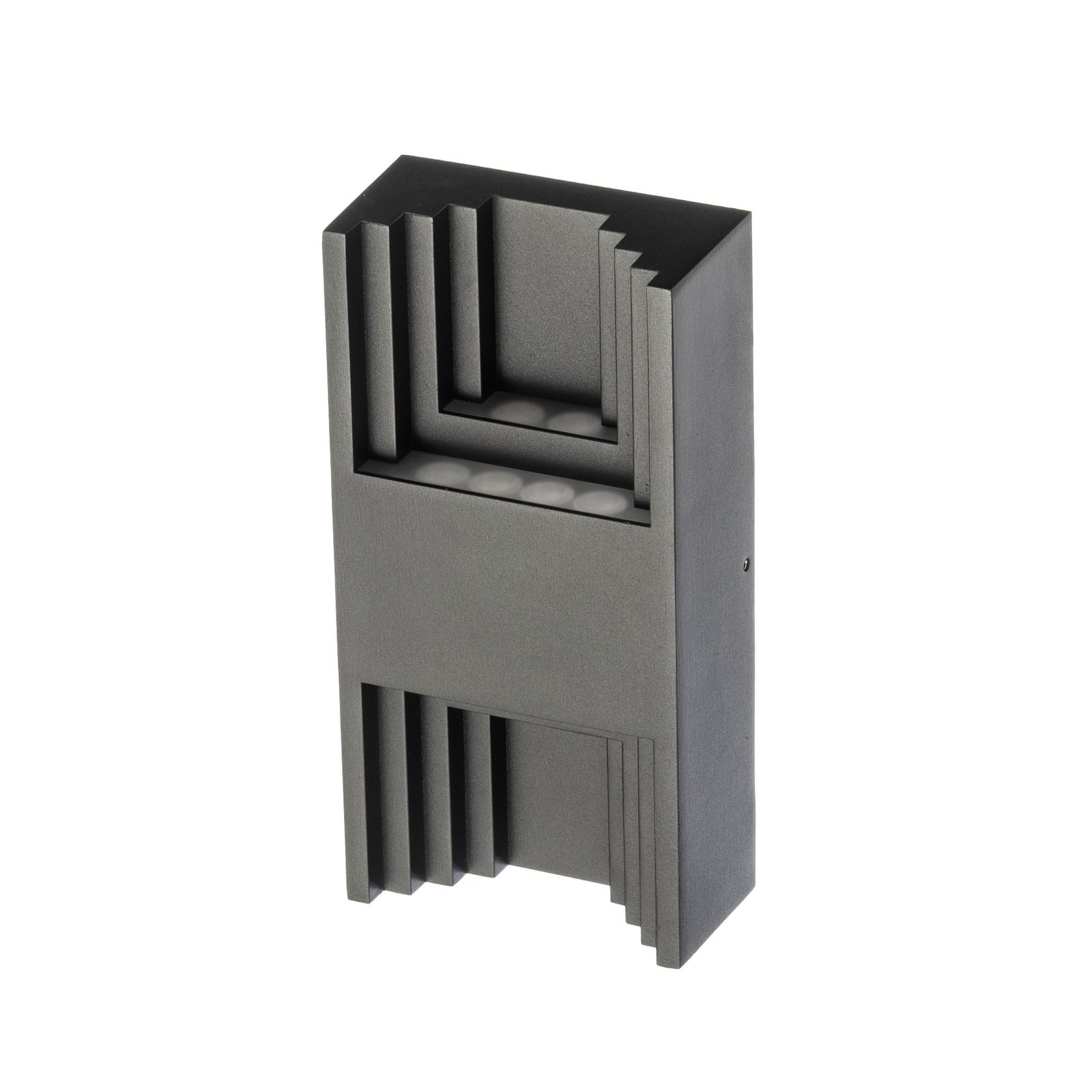 Lindby LED outdoor wall light Aurali, 2-bulb, black, IP65