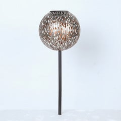 LED päikesepaneelide dekoratiivvalgusti 33626 Earth spike hõbehall