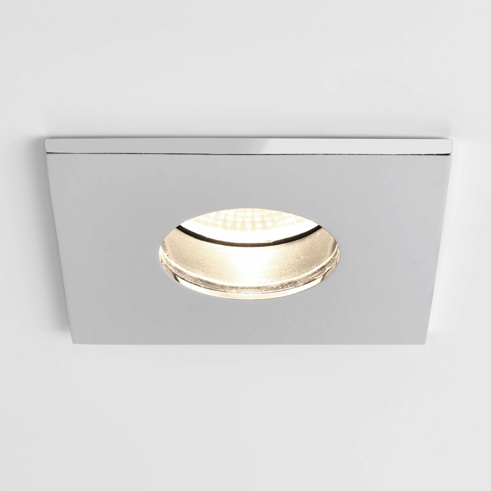 Astro Obscura Square LED recessed light chrome, for Bathroom, metal, 7.8 W, energy efficiency: A, L: 8.4 cm, W: 8.4 cm