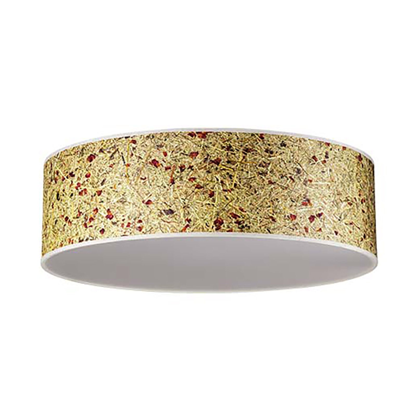 LeuchtNatur Discus ceiling light hay, flowers