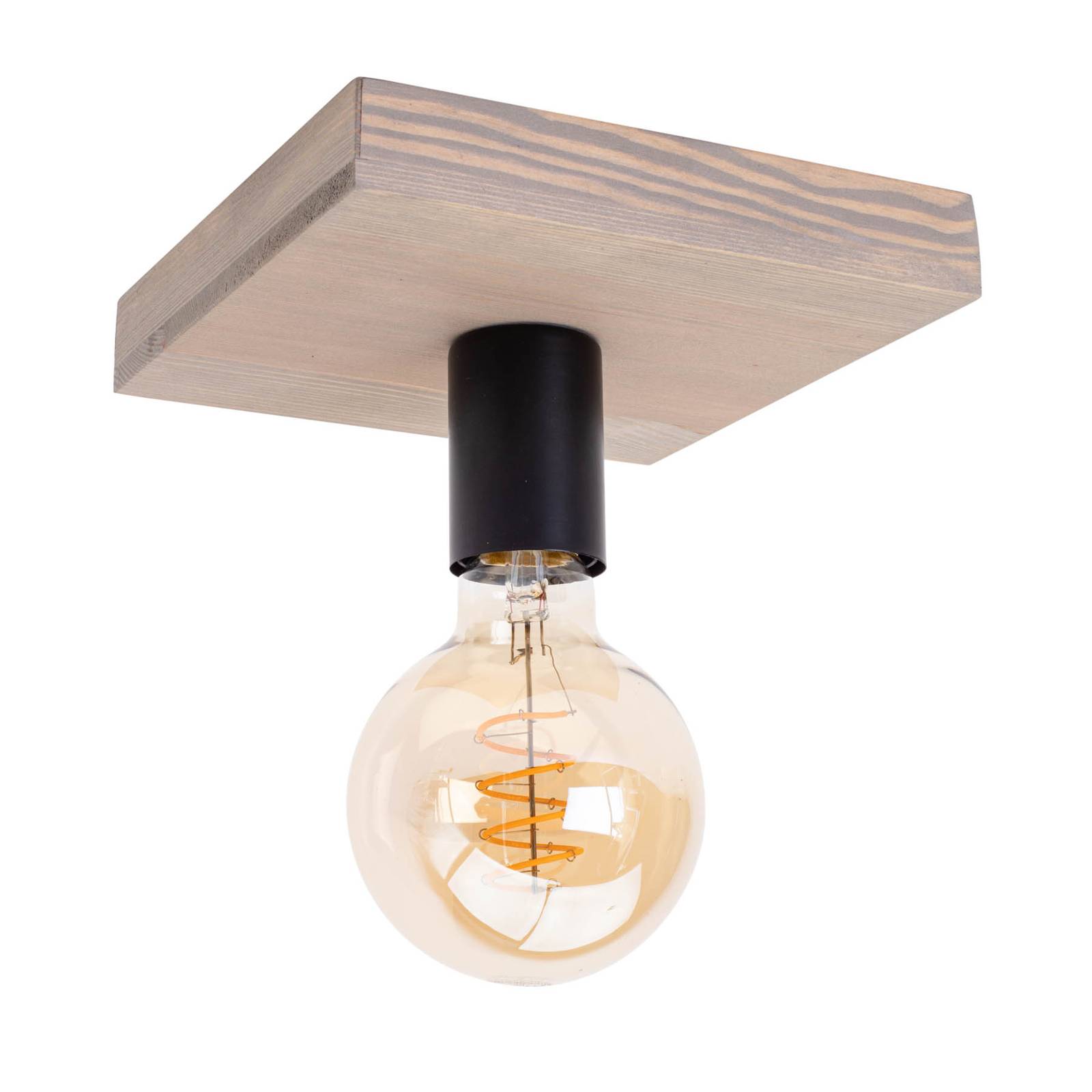 Envostar Lobo Deckenlampe 1fl. Kiefer grau günstig online kaufen