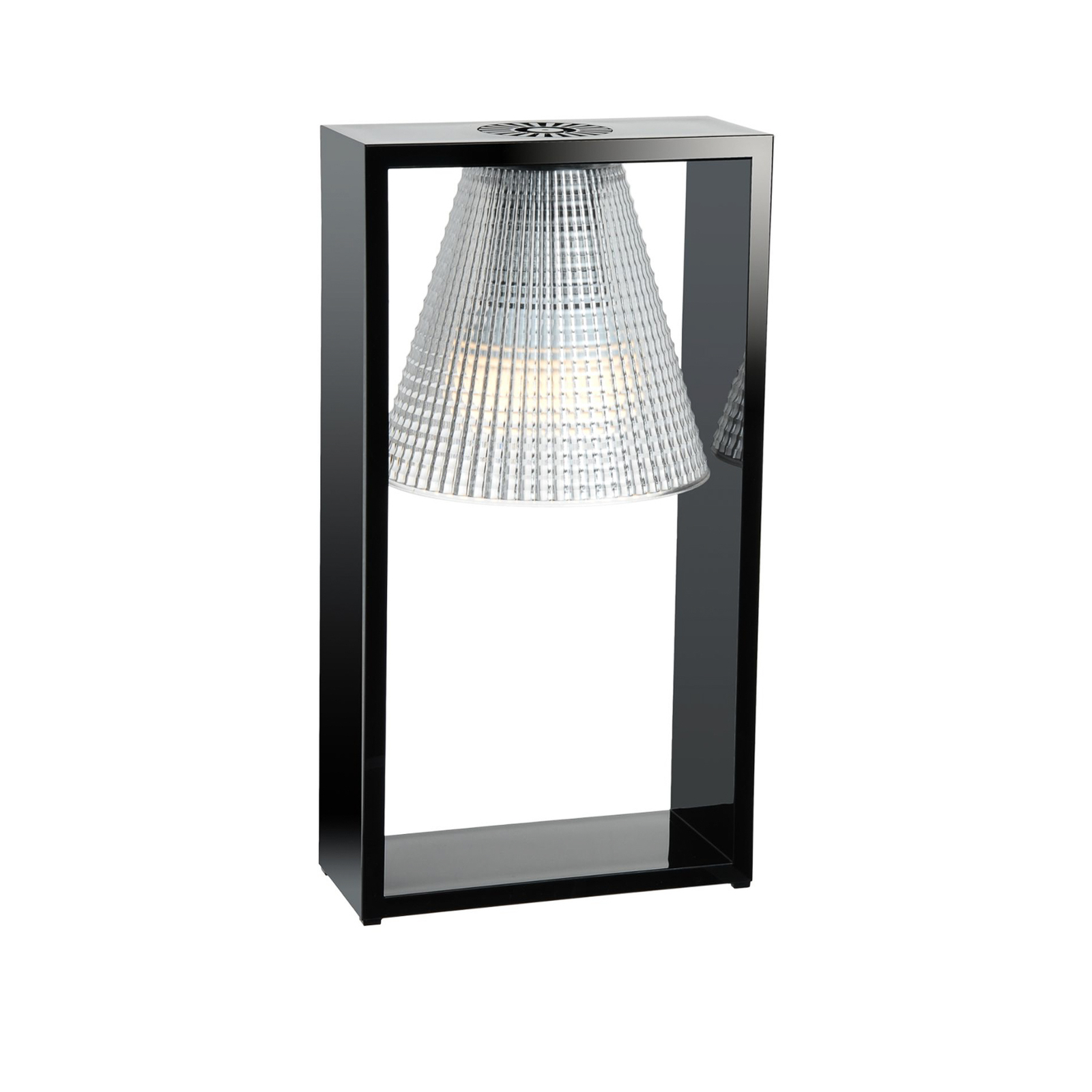 Light-Air Pöytävalaisin Kristalli/Musta - Kartell