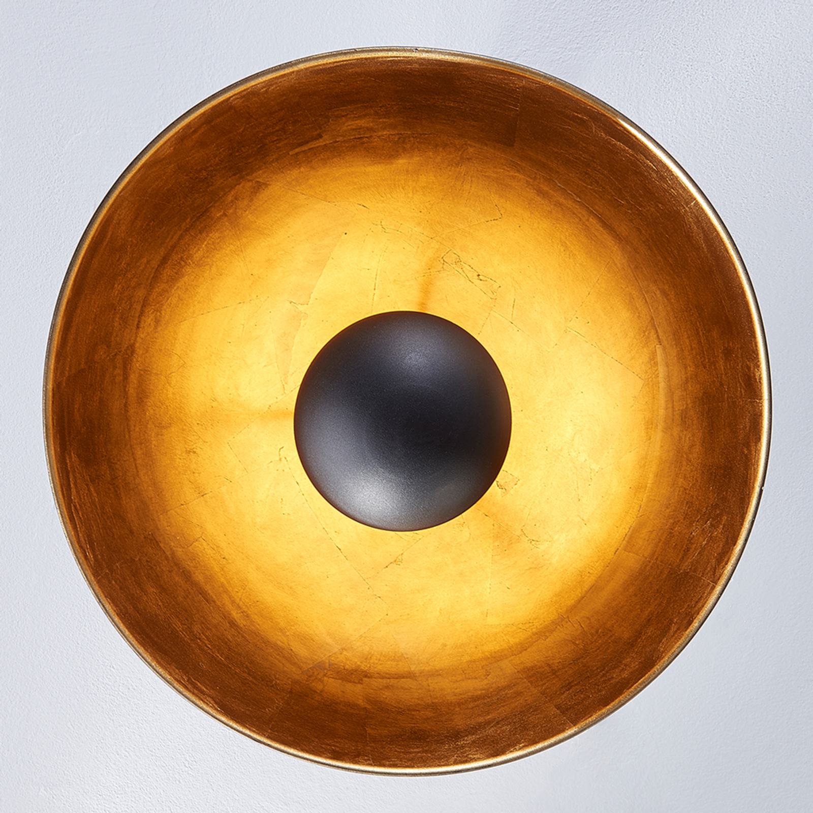 Piękna lampa sufitowa Lya, czarno-złota