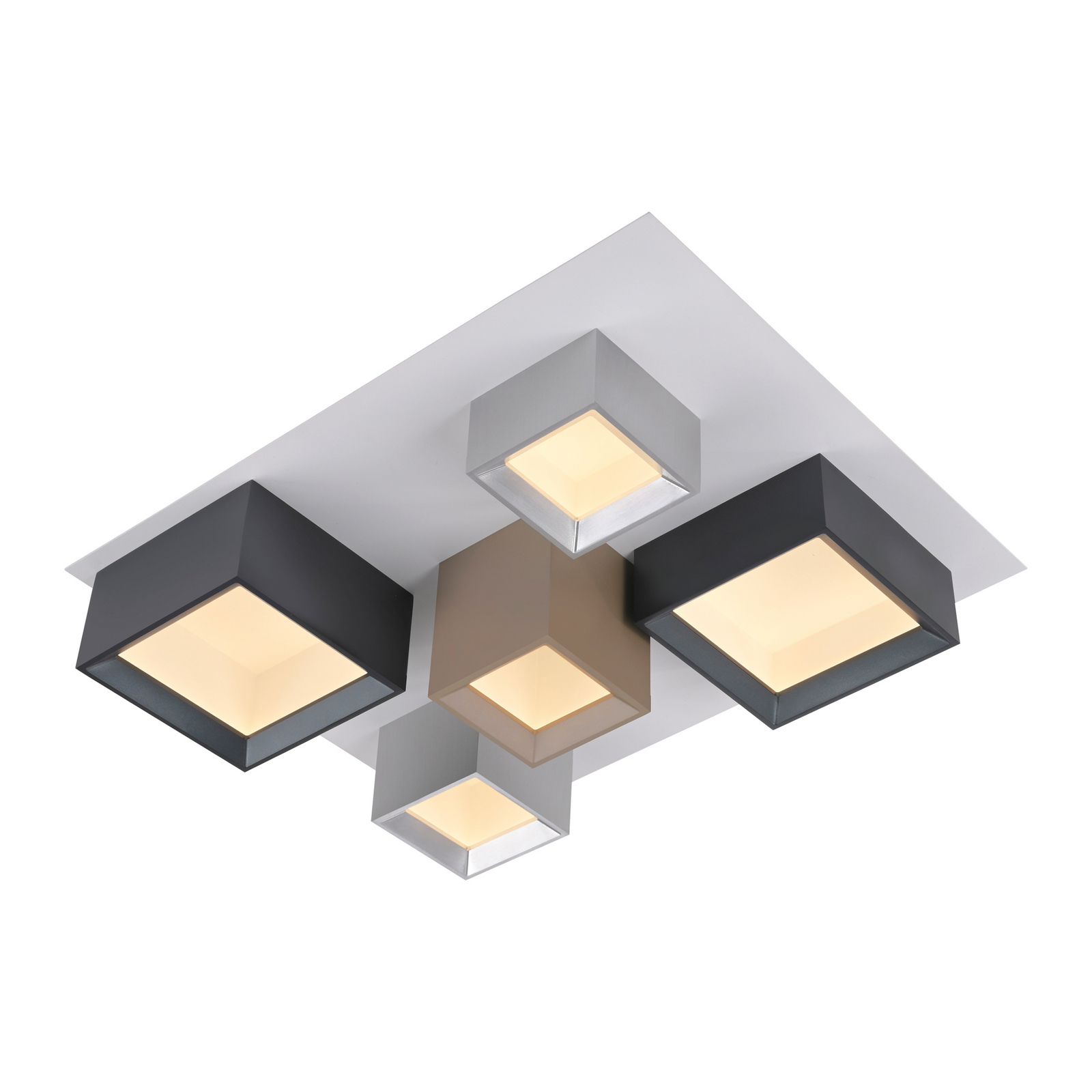 LED-stropna svetilka PURE Manhatten, večbarvna, 5-žarilna, CCT